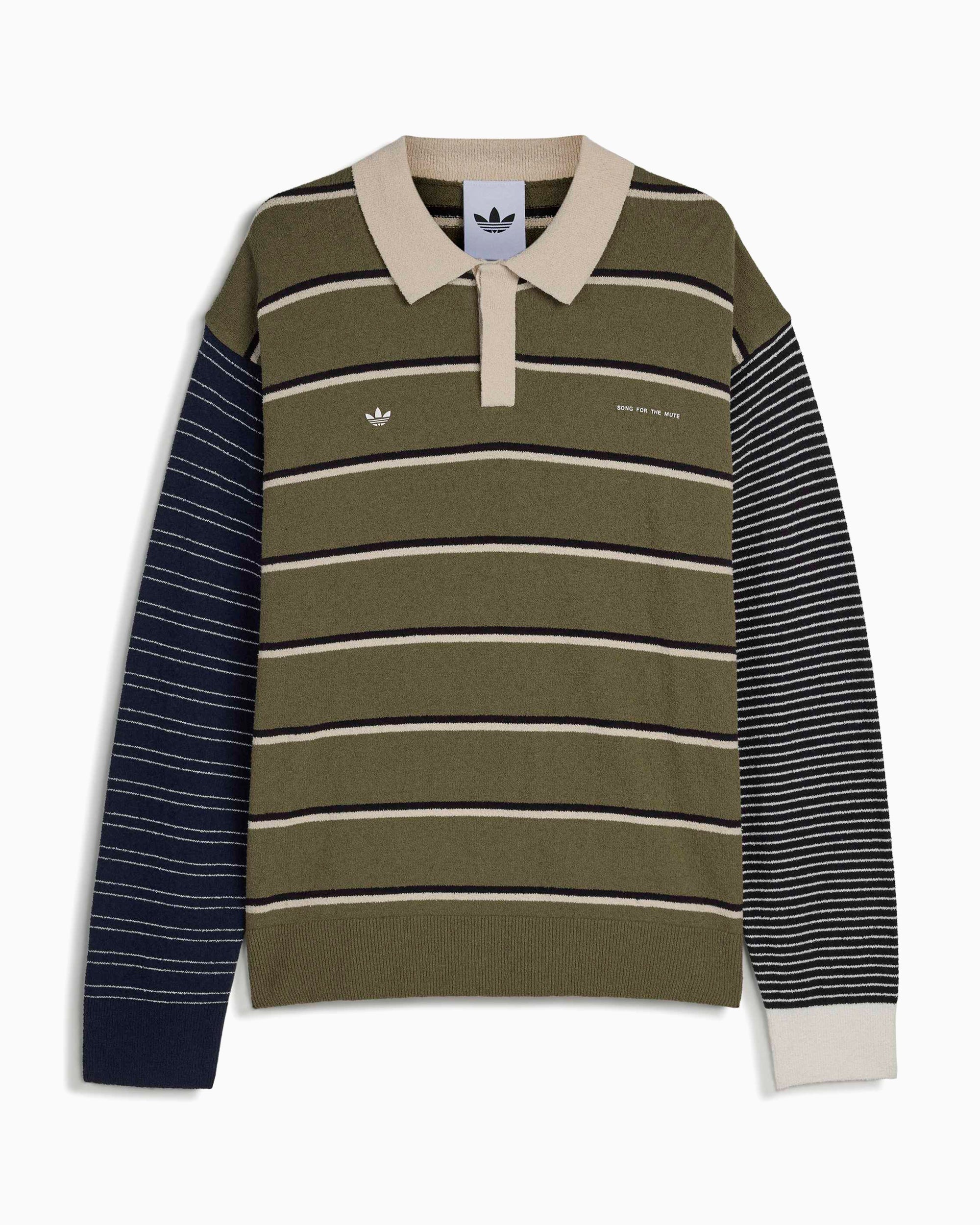 Polo shirts adidas Originals x Song For The Mute 007 Striped Relaxed Unisex Polo Shirt - KS1343