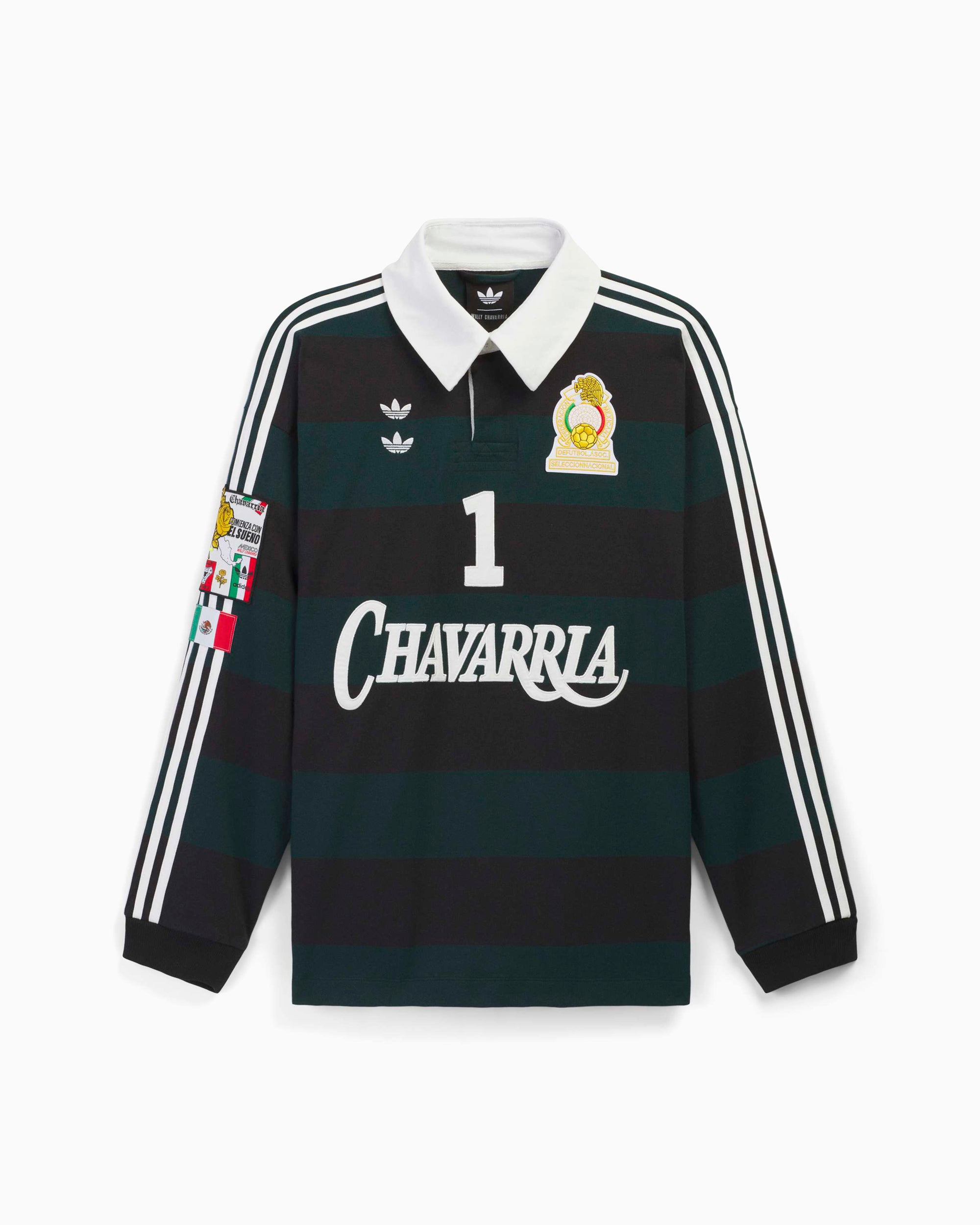 Polo shirts adidas Originals x Willy Chavarria Logo Striped Relaxed Men's Polo Shirt - KV1977