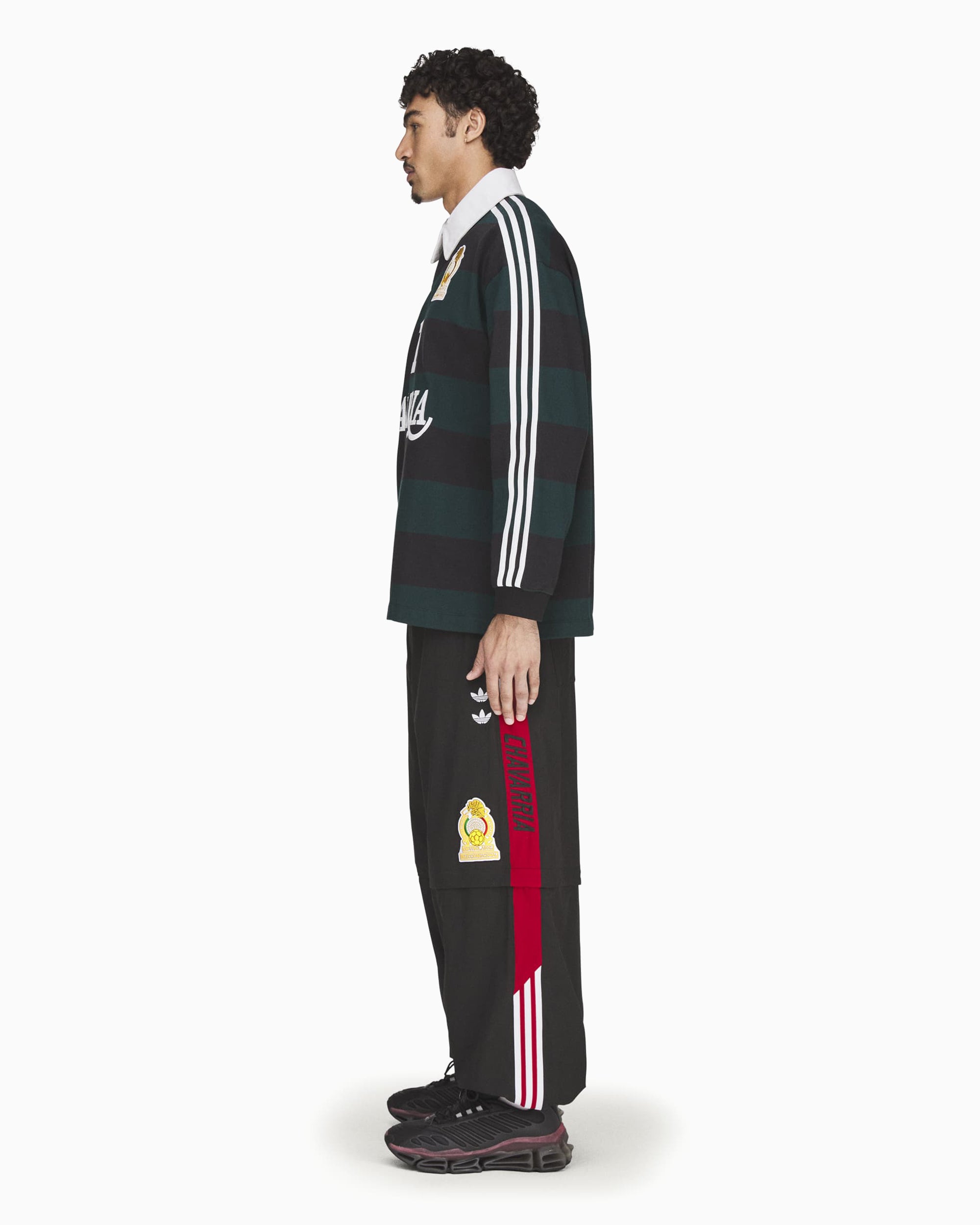 Polo shirts adidas Originals x Willy Chavarria Logo Striped Relaxed Men's Polo Shirt - KV1977
