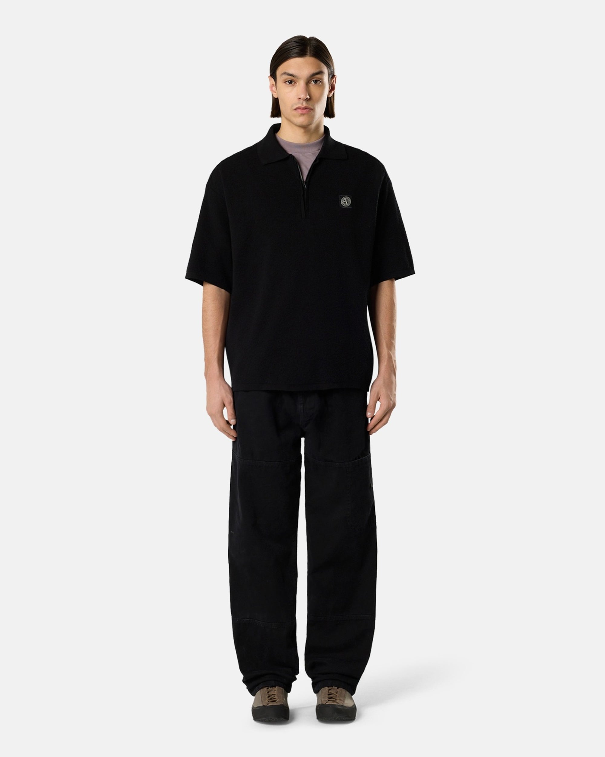 Polo shirts Stone Island Light Raw Half Zipper Oversize Men's Polo Shirt - L1S155100021-V0029