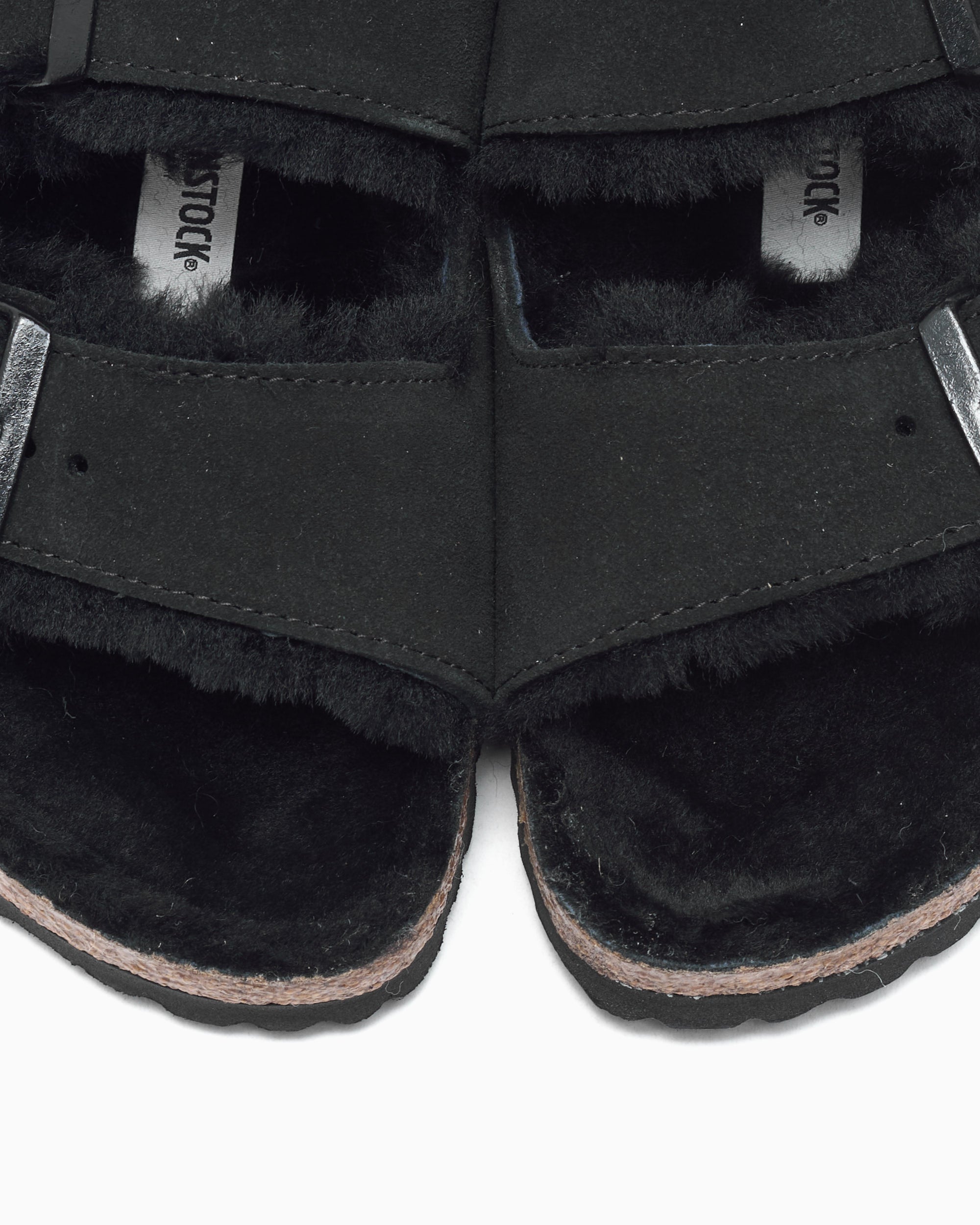 Sandals BIRKENSTOCK Arizona Shearling Suede Leather Narrow - 752663
