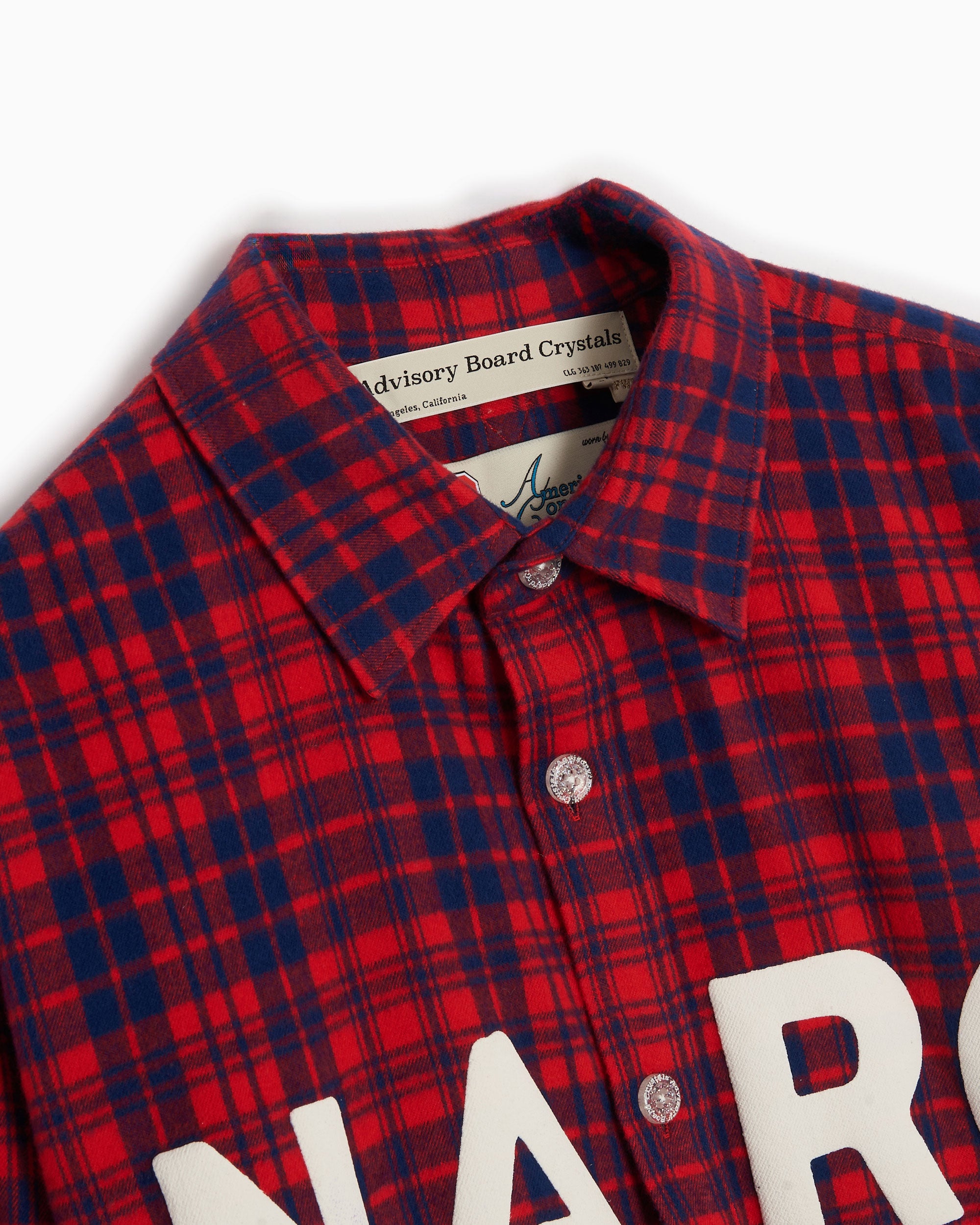 Shirts Advisory Board Crystals Abc. NARC Men's Flannel Shirt Men's Shirt - ABCFW23NFS-Red Plaid