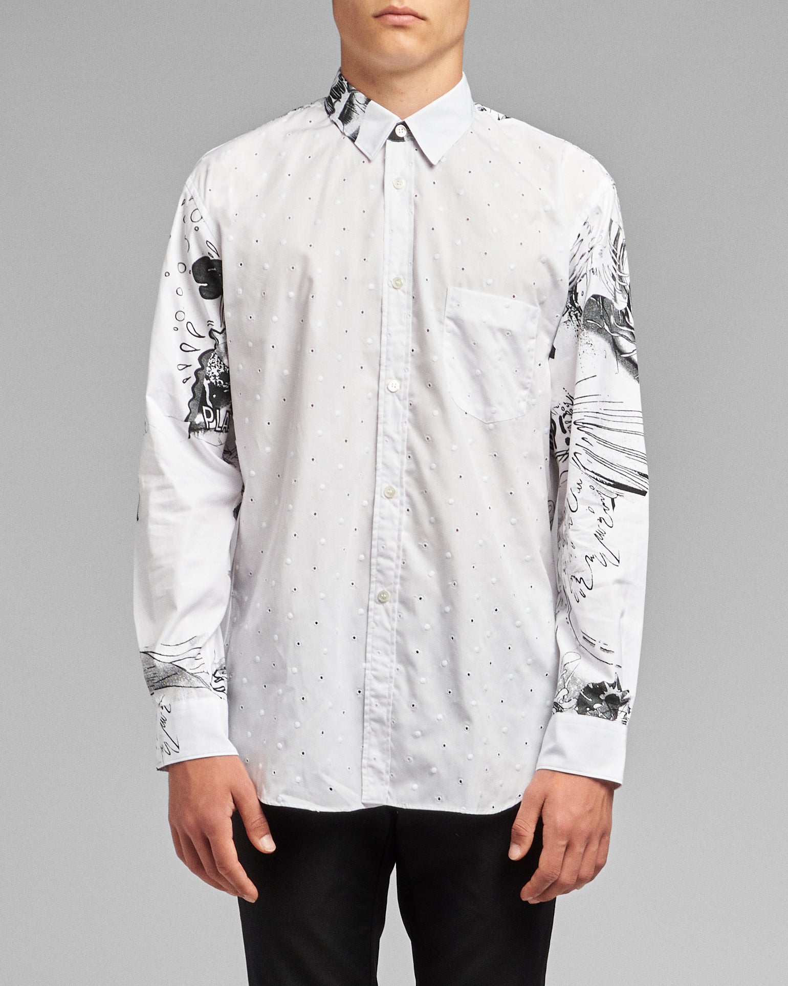 Shirts Comme Des Garçons Shirt x Christian Marclay Men's Woven Shirt Men's Shirt - FI-B053-S22-1