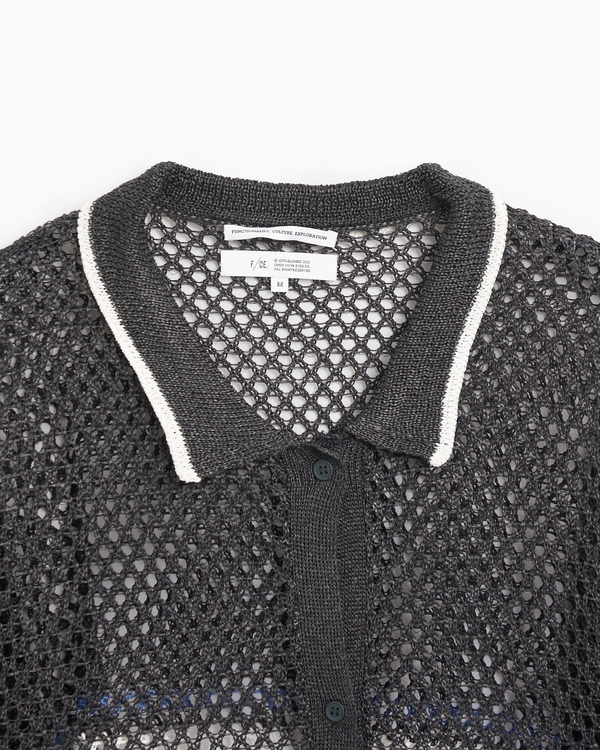 Shirts F/CE.® F/CE. Men's Mesh Knit Shirt Men's Shirt - FST11241U0001-Charcoal