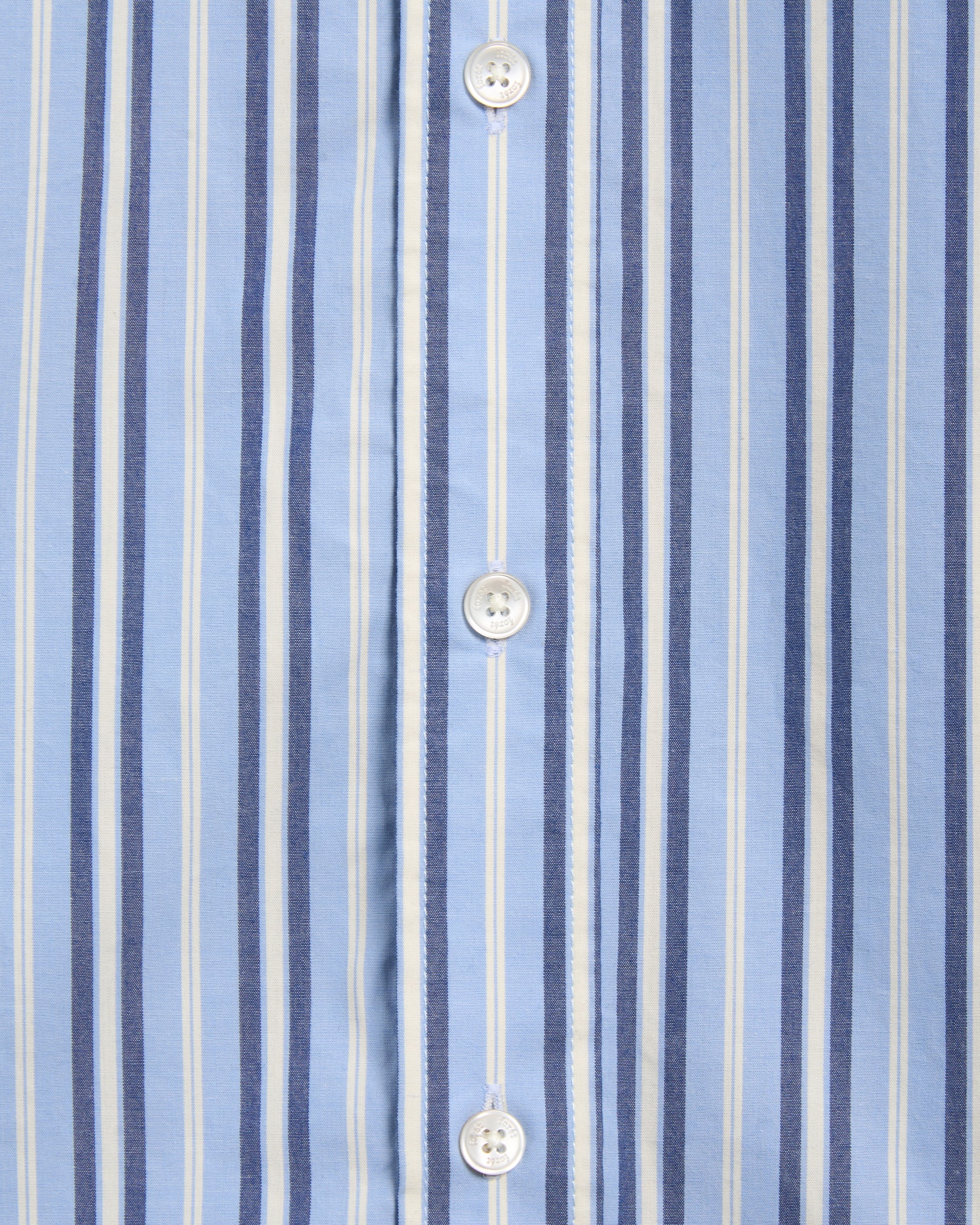 Shirts Forét Atlas Poplin Striped Short-Sleeved Men's Shirt - F6028-LIGHTBLUE
