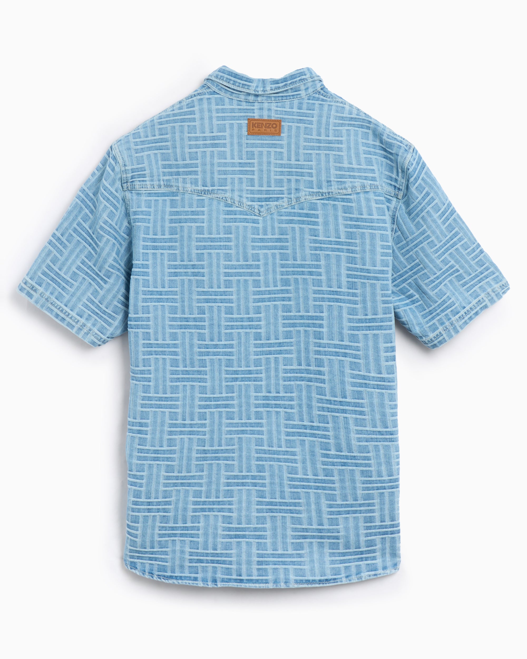 Shirts Kenzo Weave Men's Short Sleeve Shirt Men's Shirt - FF55DC1026J4-DB