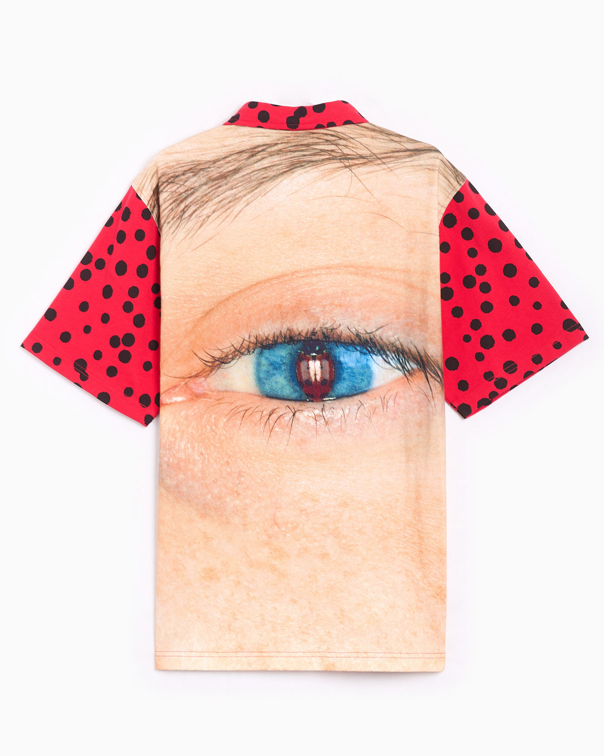 Shirts Pleasures Bug Eye Graphic Short-Sleeved Relaxed Men's Shirt - P26F020-RED