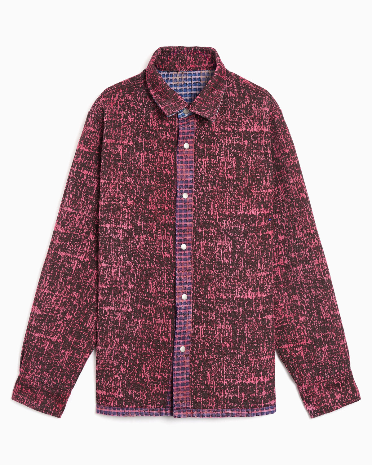 Shirts Pleasures Operator Plaid Reversible Men's Shirt - P26F005-BLUE