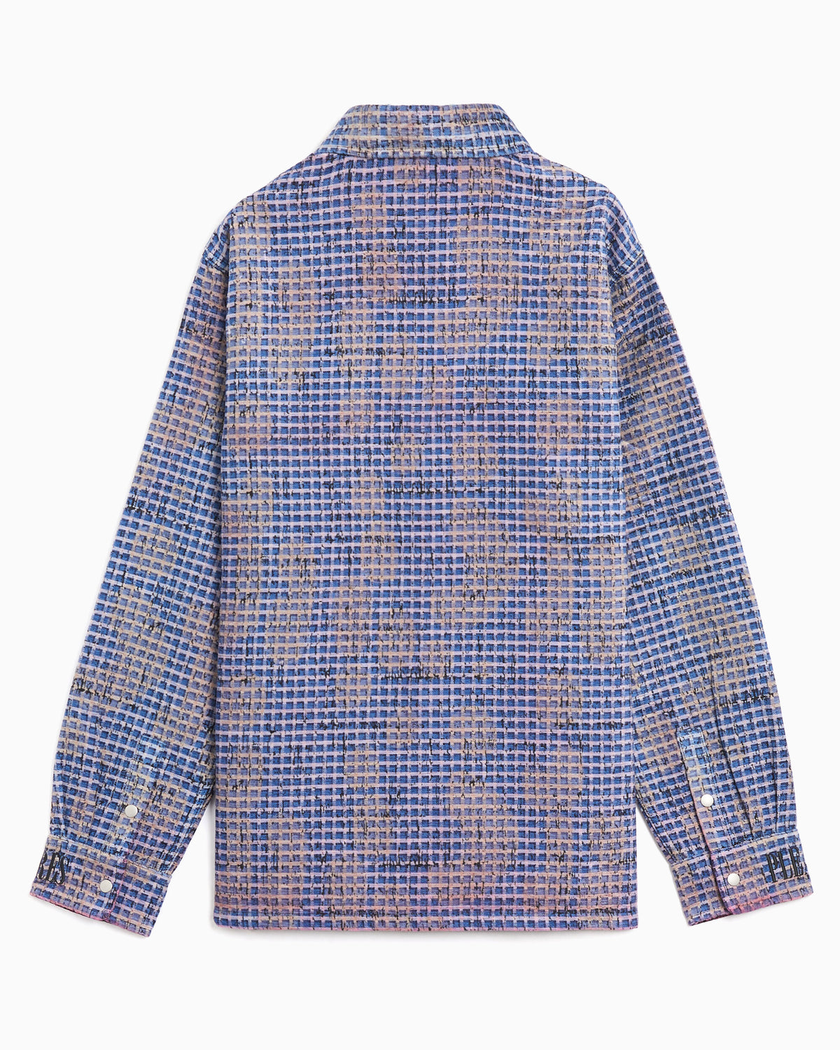 Shirts Pleasures Operator Plaid Reversible Men's Shirt - P26F005-BLUE