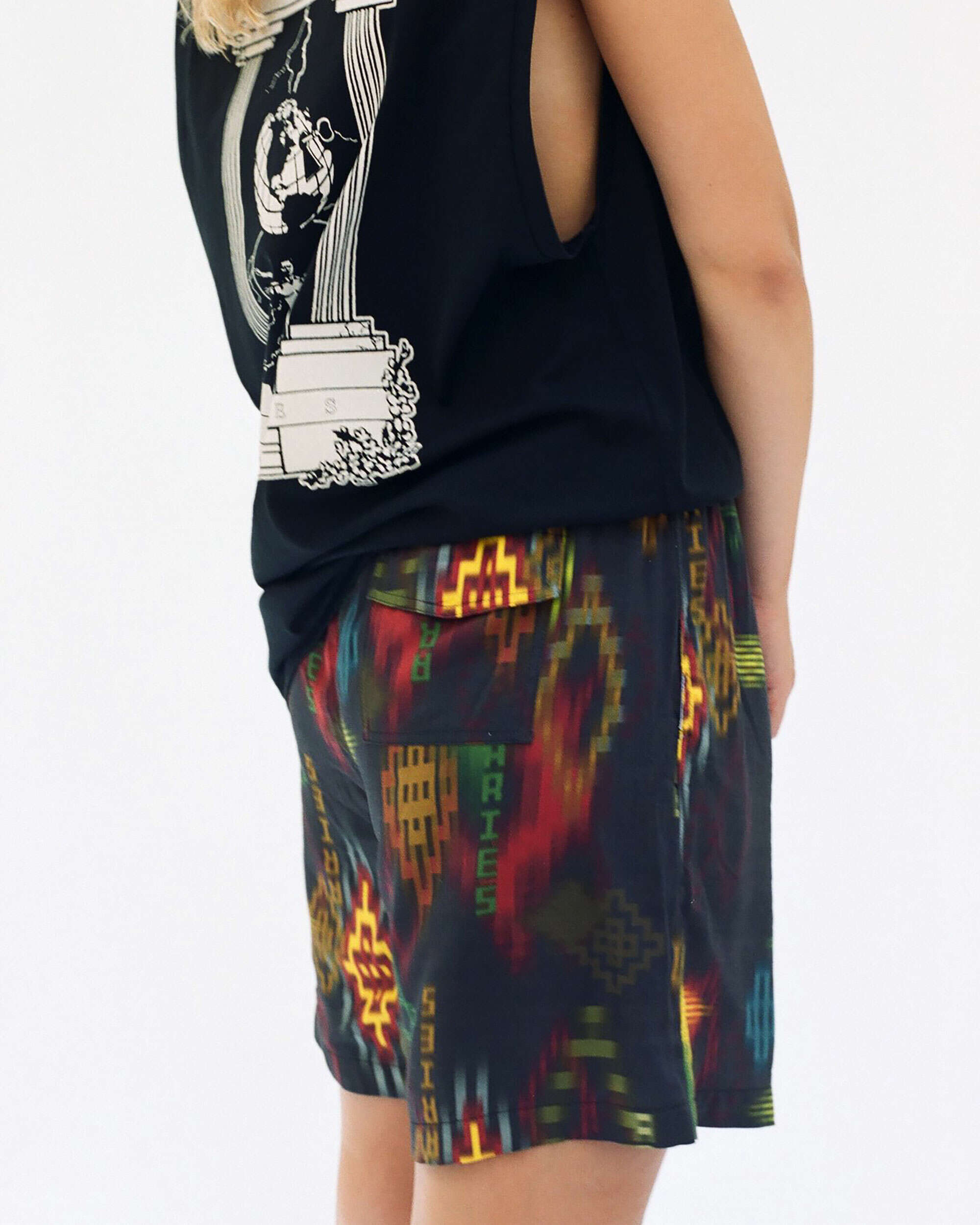 Shorts Aries Ikat Print Board Men's Shorts Men's Shorts - SRAR30112_BLK