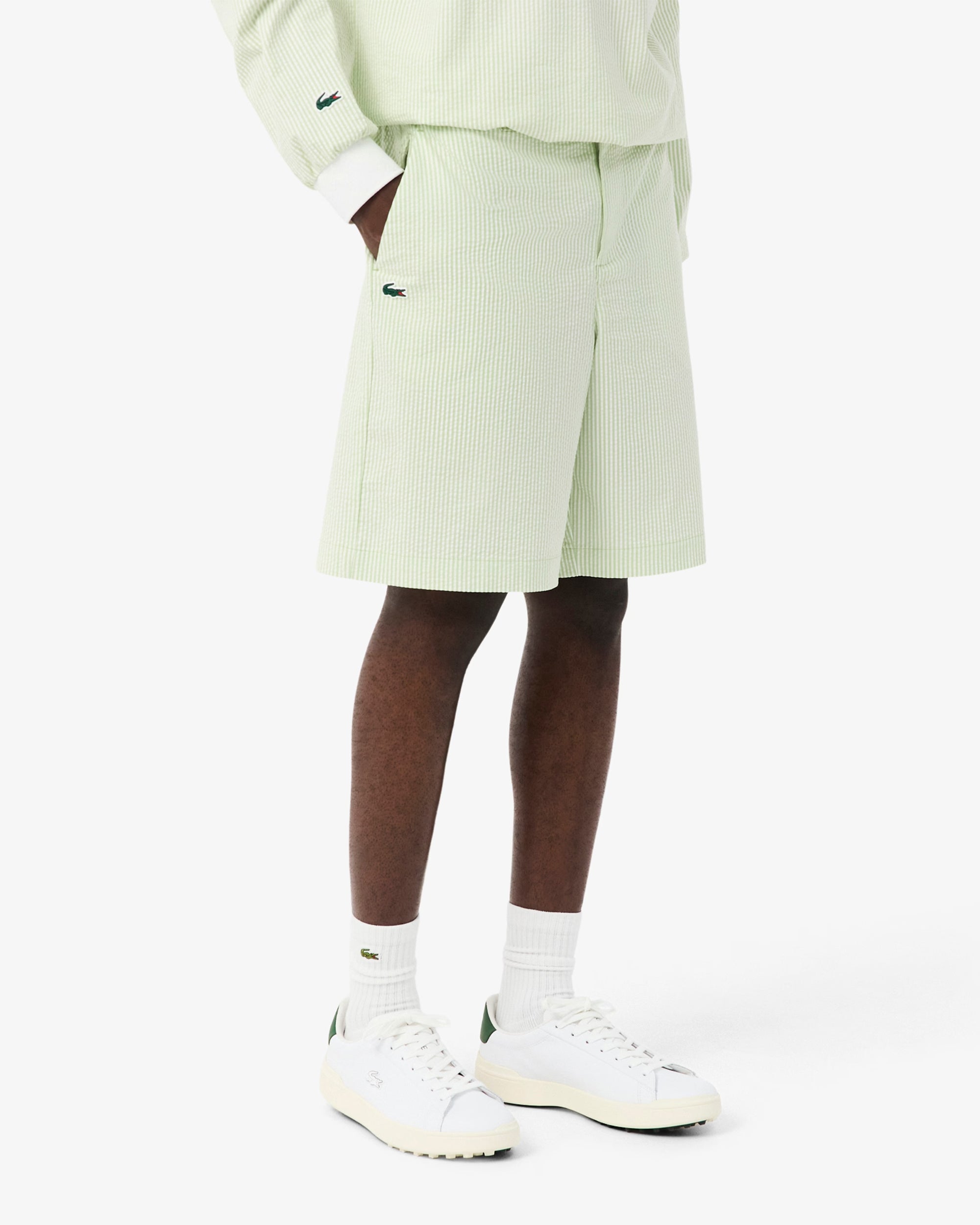 Shorts Lacoste Ultra Dry Striped Relaxed Men's Shorts - FH1283-00-3IG