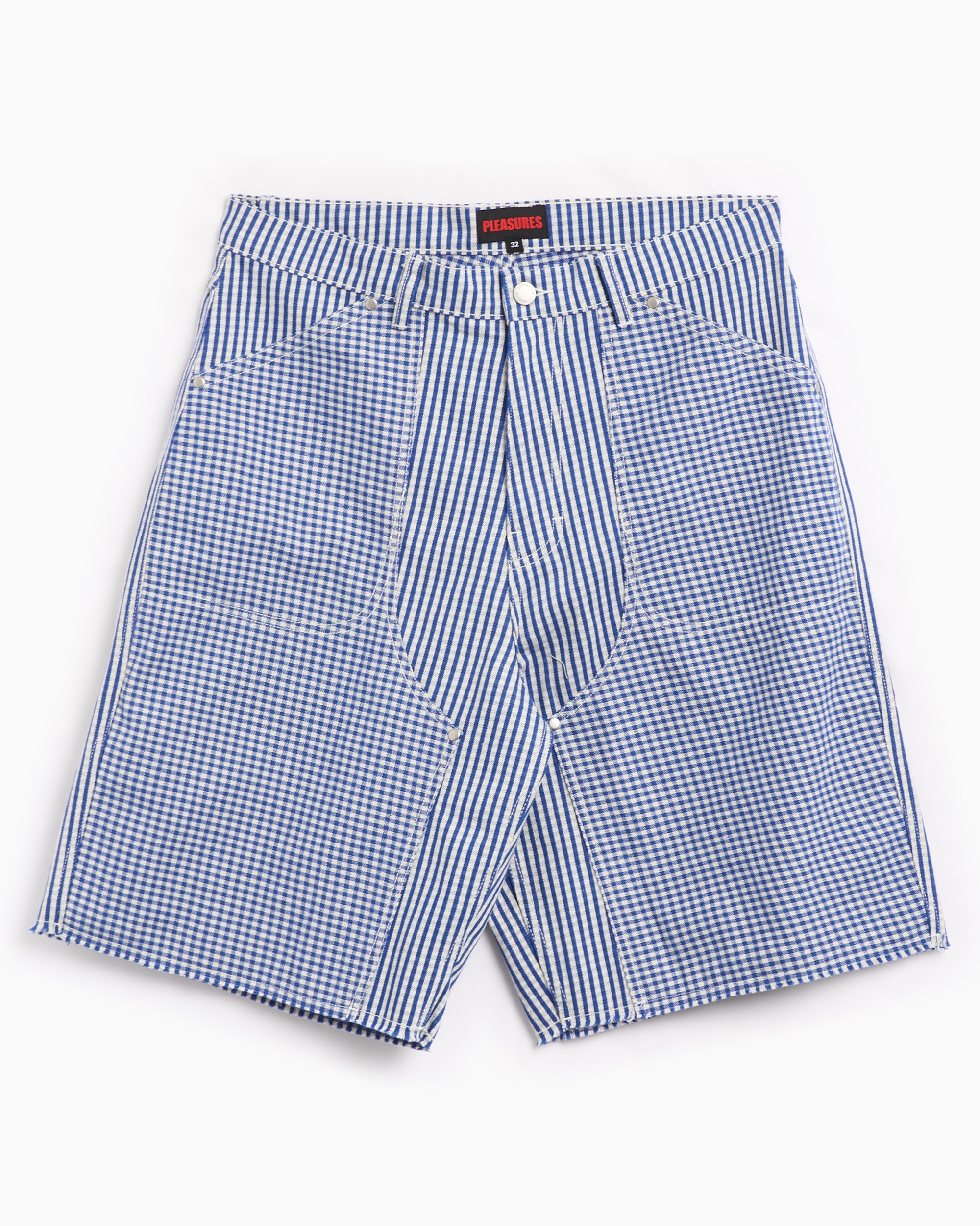Shorts Pleasures Ultra Men's Plaid Shorts Men's Shorts - P24SU034-BLUE