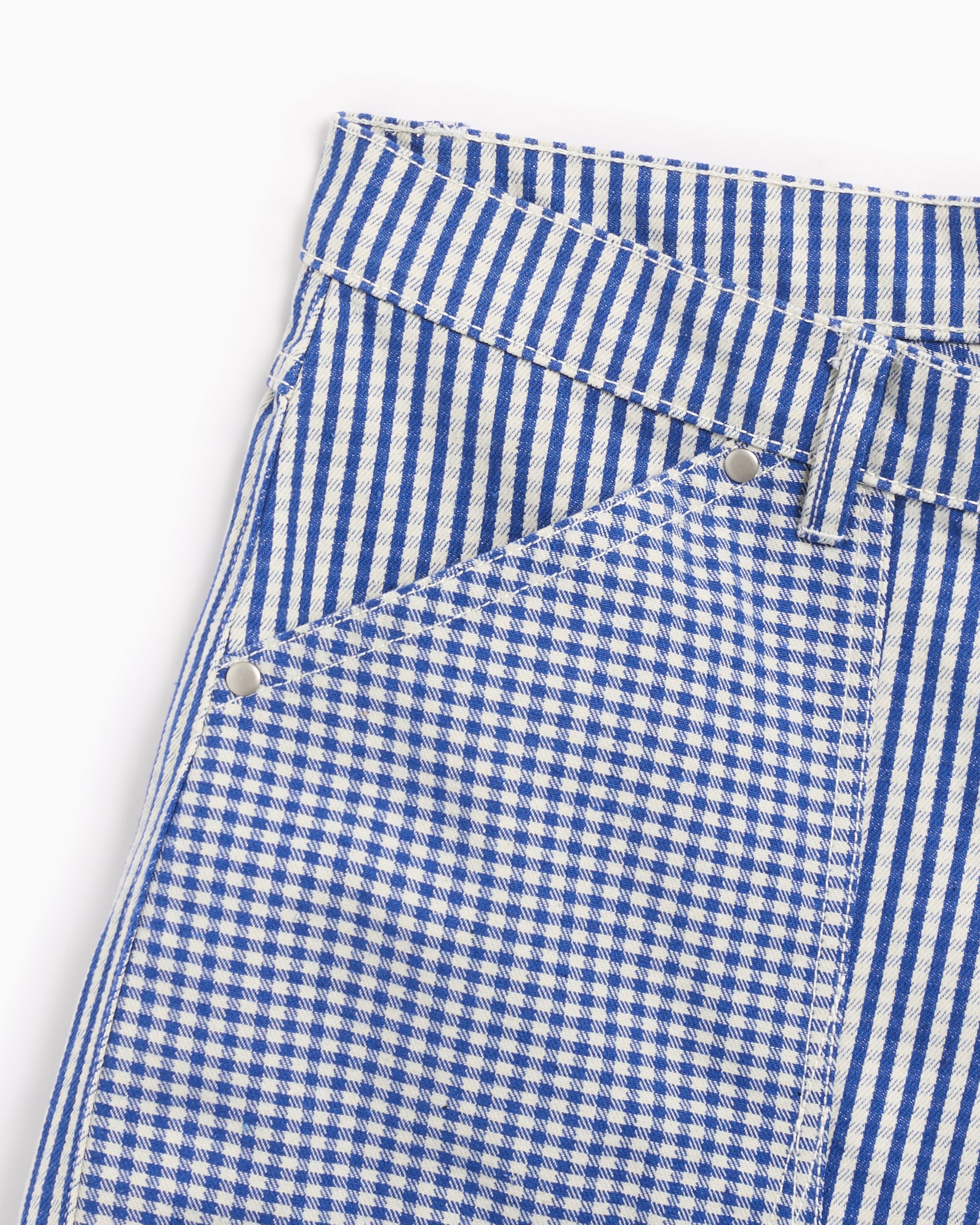 Shorts Pleasures Ultra Men's Plaid Shorts Men's Shorts - P24SU034-BLUE