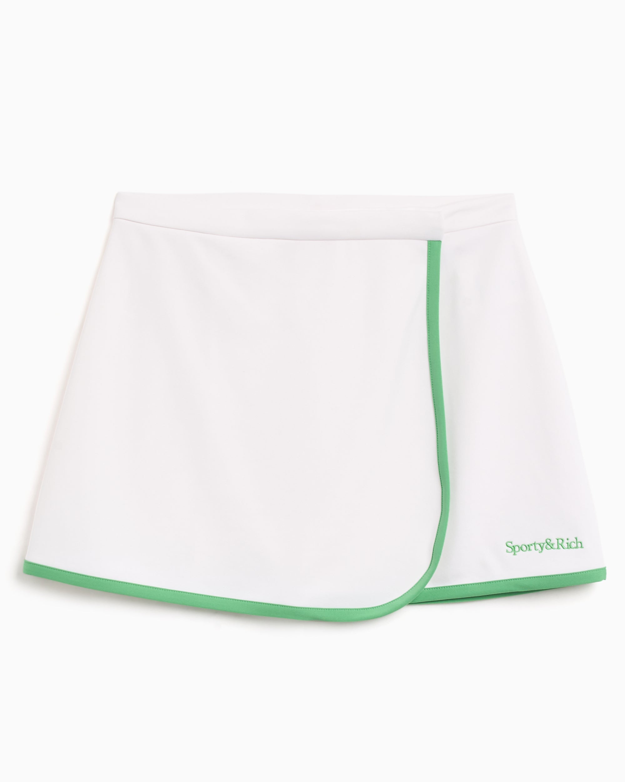 Skirts Sporty & Rich Serif Logo Embroidered Wrap Women's Skirt Women's Skirt - SK009S408SW