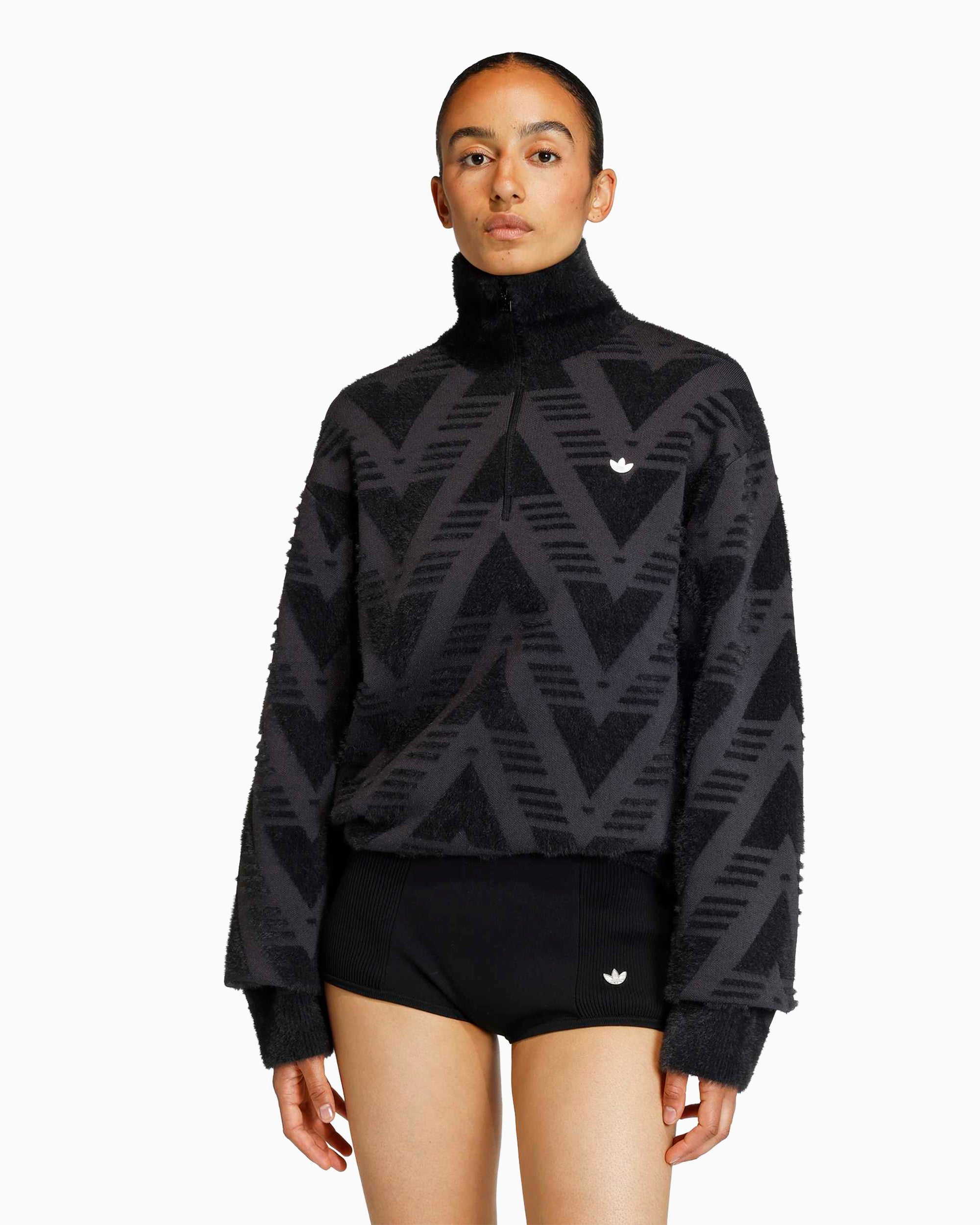 Sweaters adidas Originals Knitted Half-Zipped Relaxed Women's Sweater - KD2427