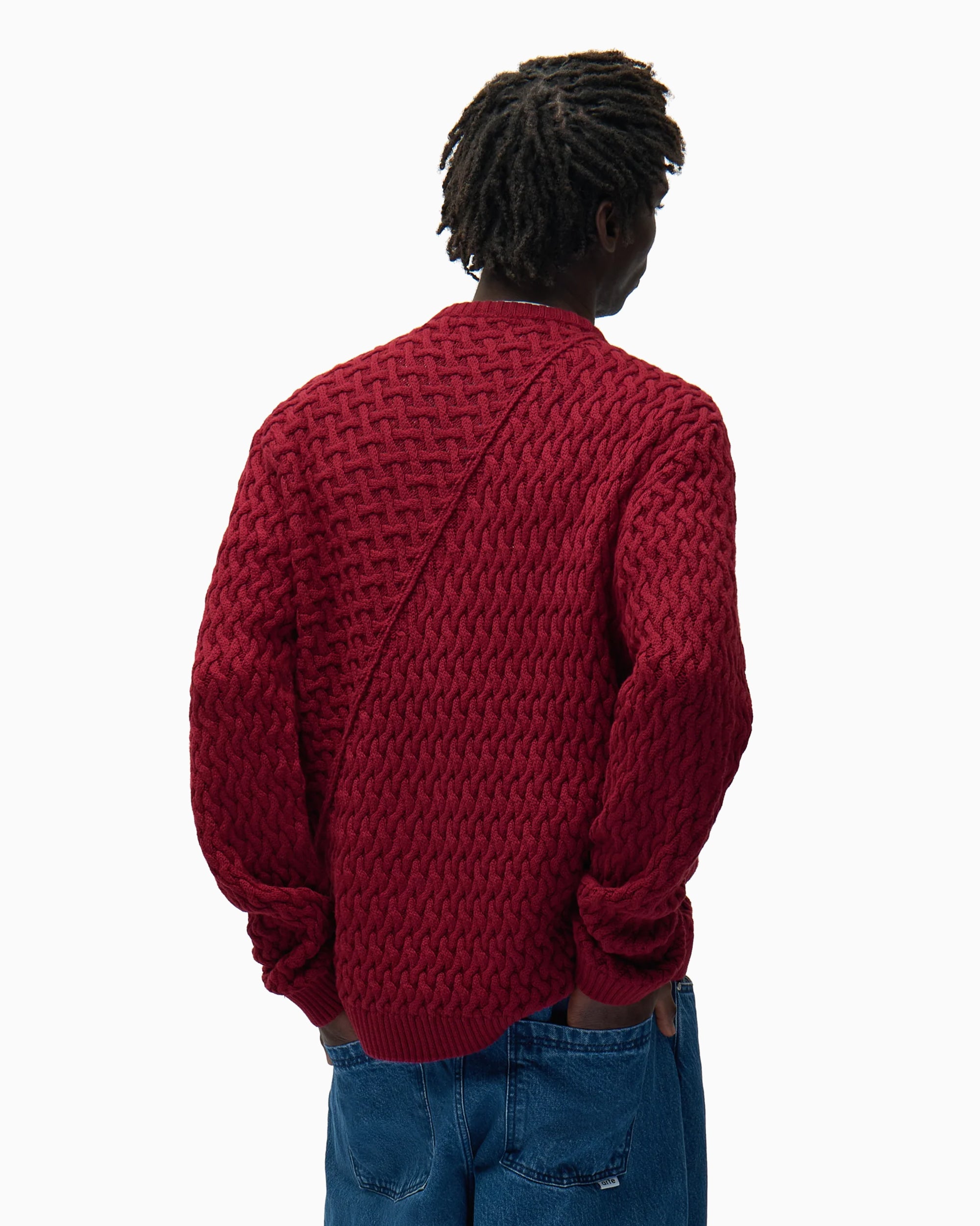 Sweaters Arte Antwerp Distorted Logo Men's Sweater - SS26-091K.1-Bordeaux