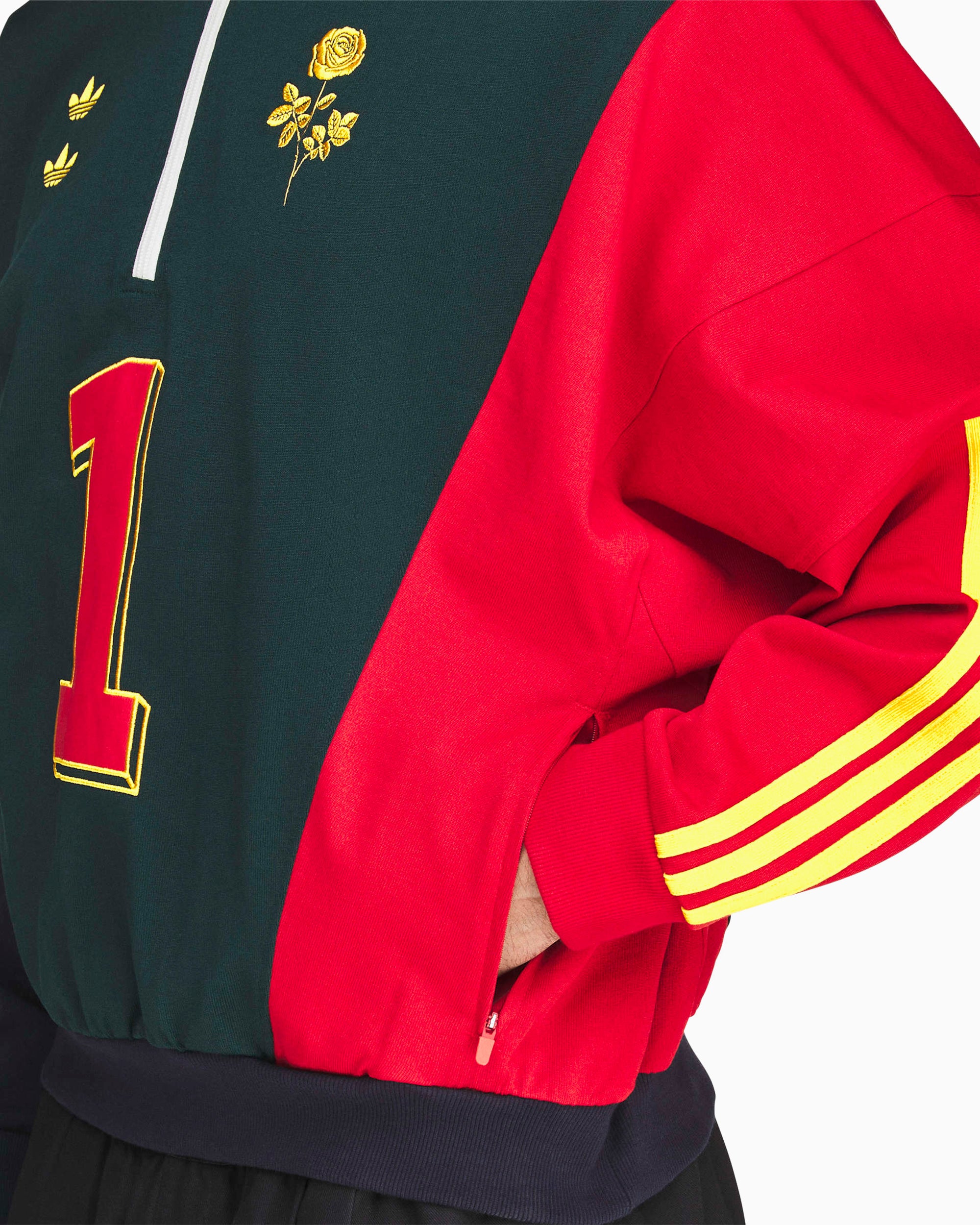 Sweatshirts adidas Originals x Willy Chavarria Watsonville Logo Relaxed Men's Half Zip Sweatshirt - KV1996