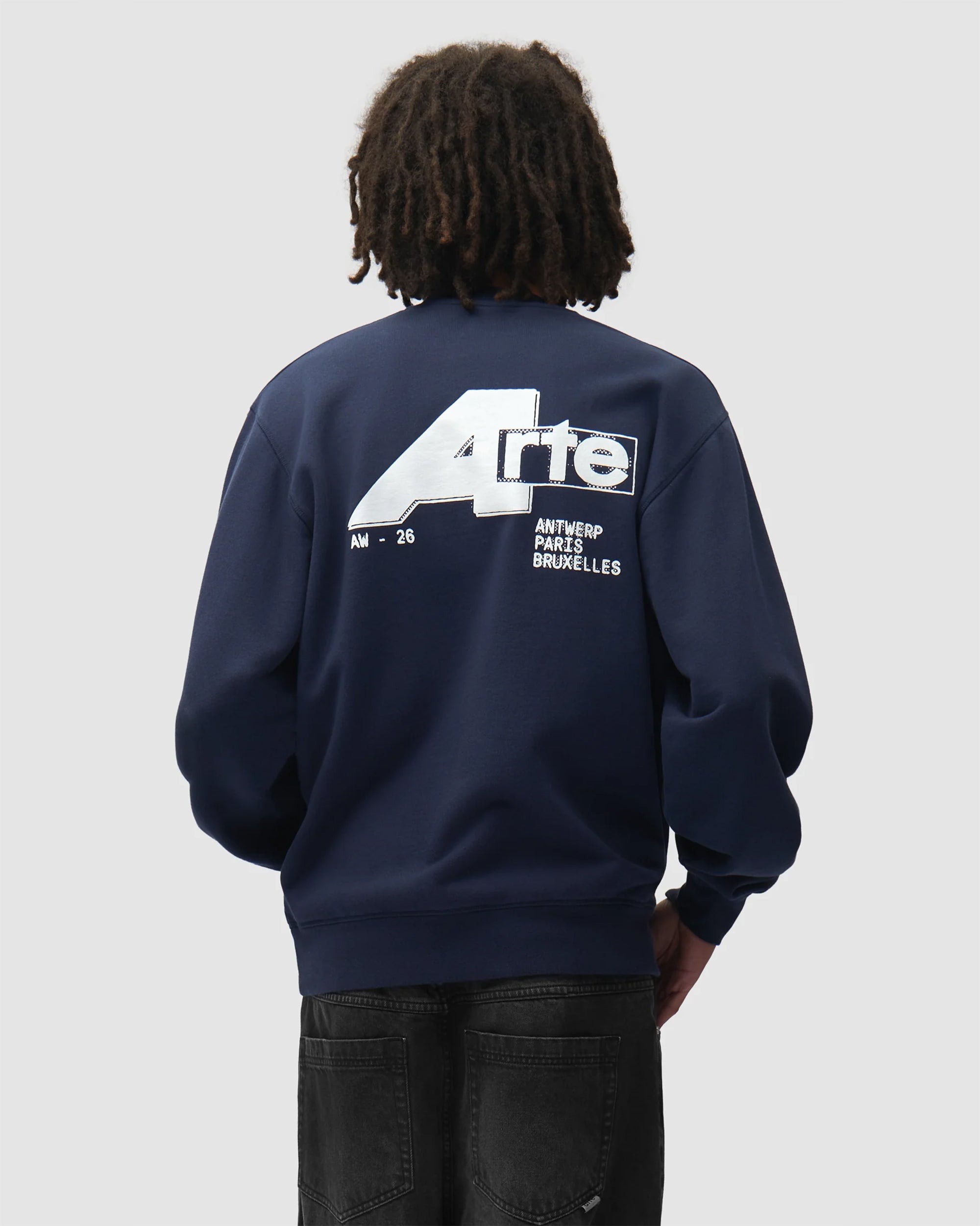 Sweatshirts Arte Antwerp City Graphic Relaxed Men's Sweatshirt - AW26-142C-Navy
