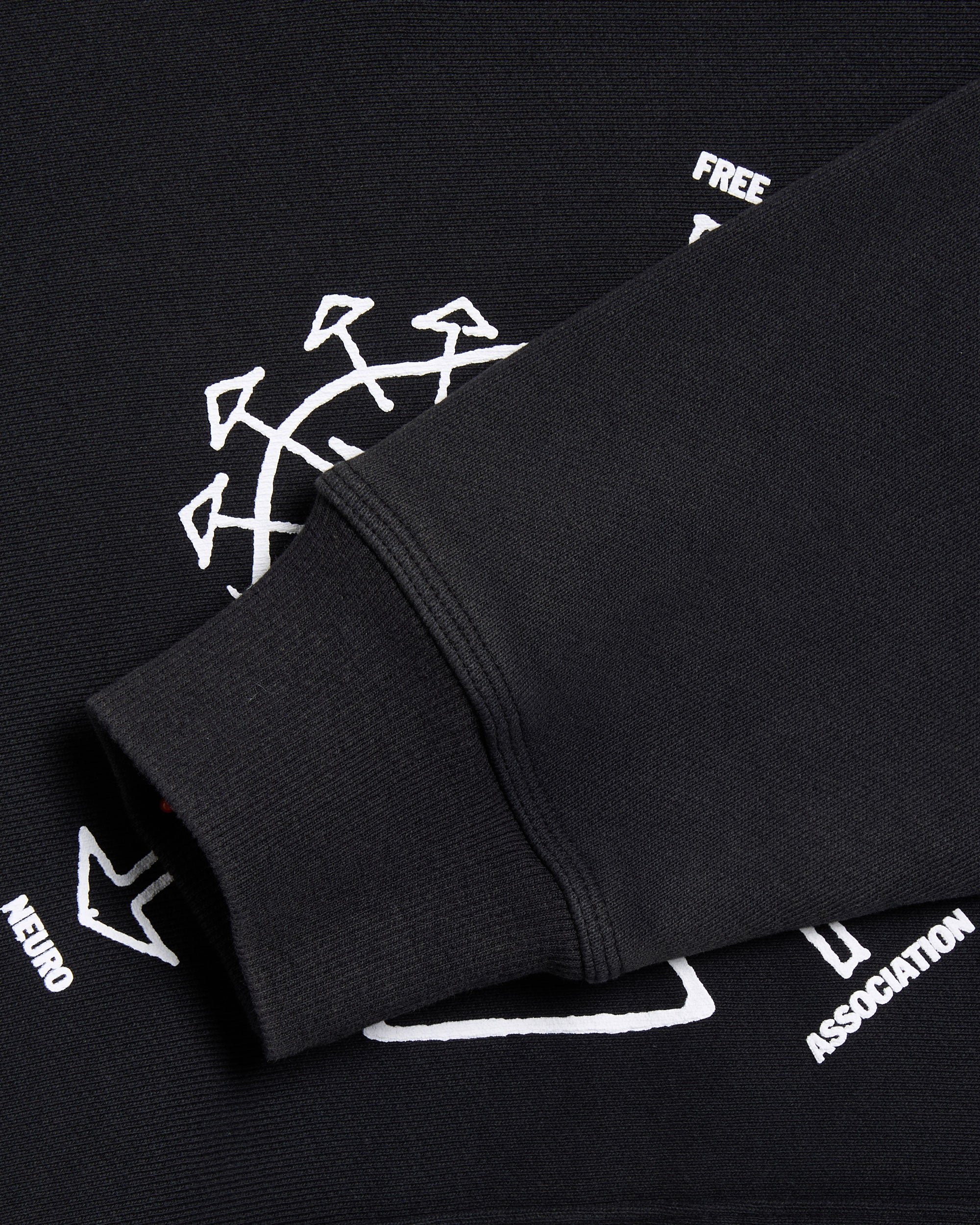 Sweatshirts Brain Dead Neuro Free Association Graphic Men's Hoodie - P25TO90044-WABLK