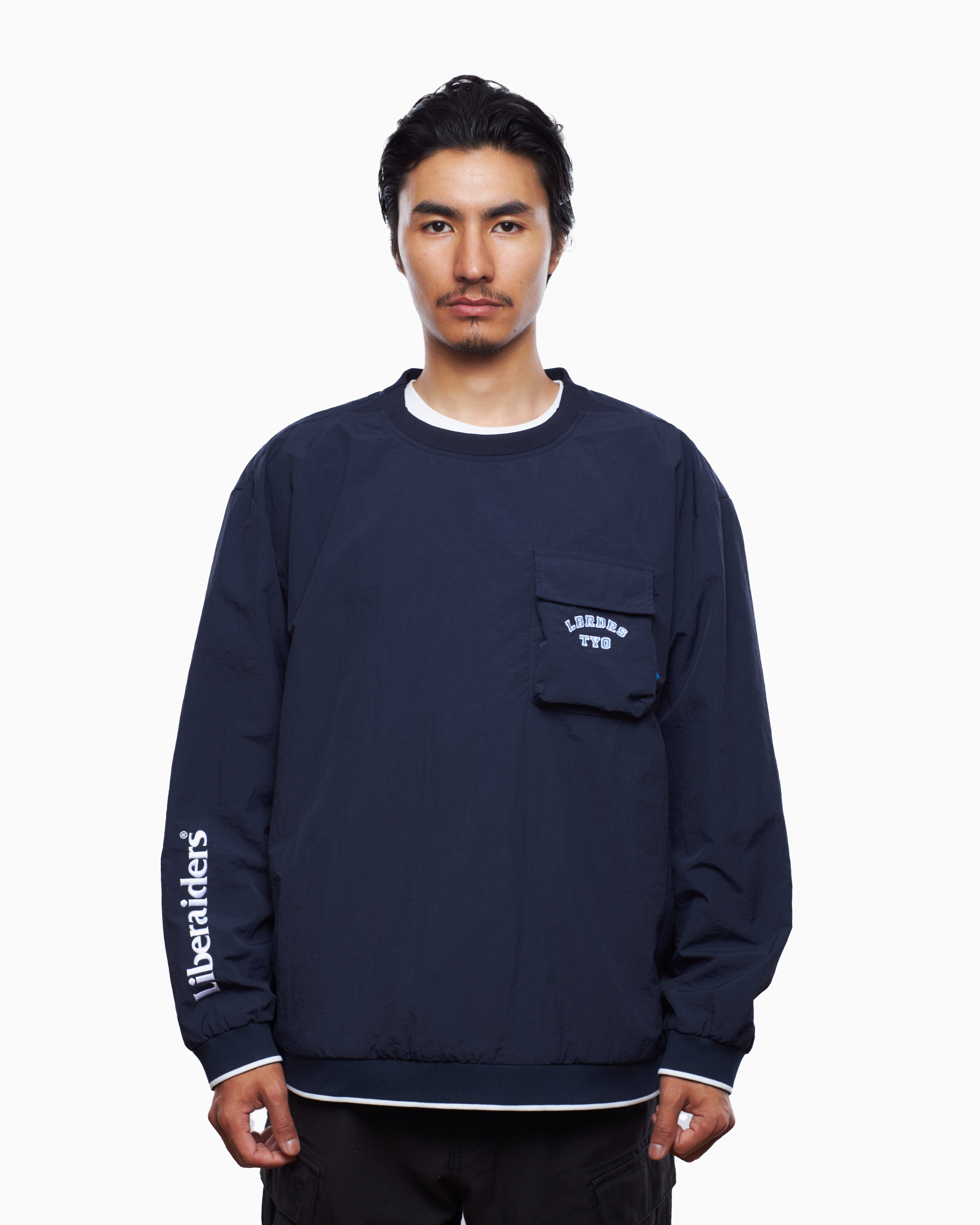 Sweatshirts Liberaiders® Liberaiders® LR Men's Nylon Sweatshirt Men's Sweatshirt - 753032303-NAVY