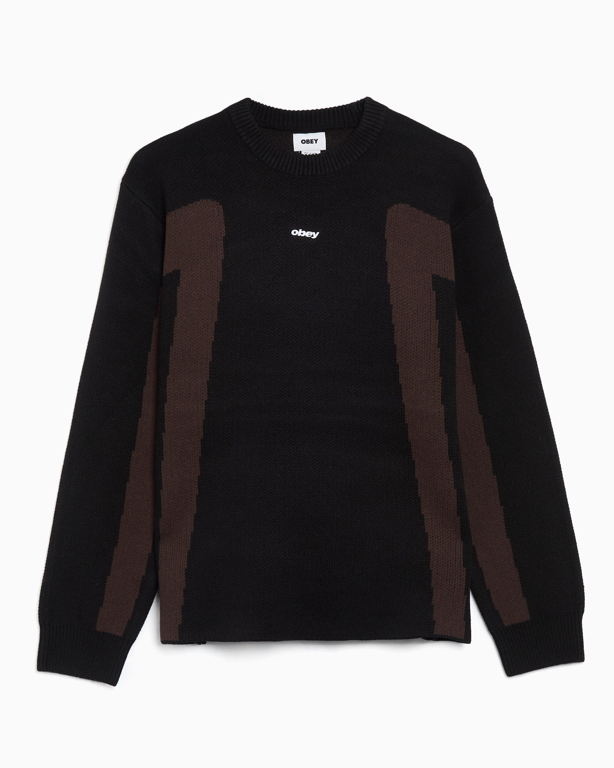 Sweatshirts OBEY Clothing Brann Embroidered Relaxed Men's Sweatshirt - 151000131-DIB