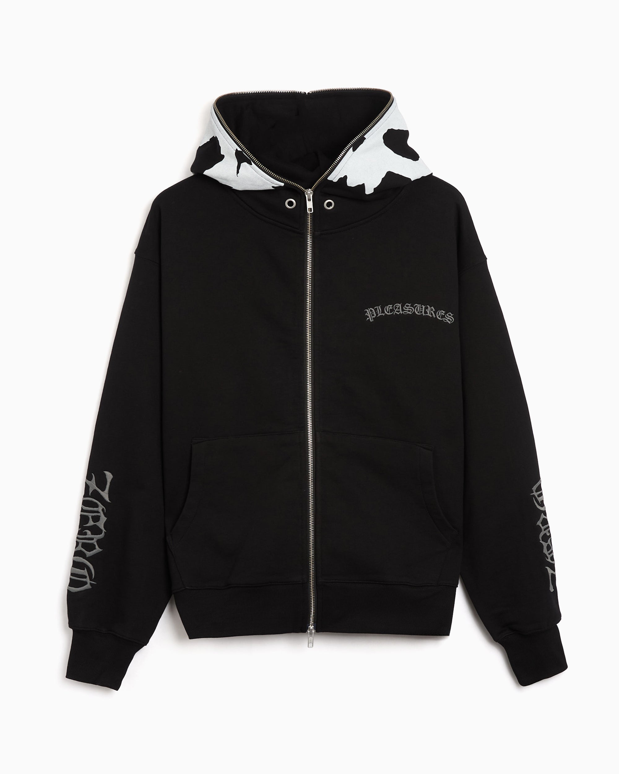 Sweatshirts Pleasures Balaclava Graphic Men's Zip-Up Sweatshirt - P26SPZ001-BLACK
