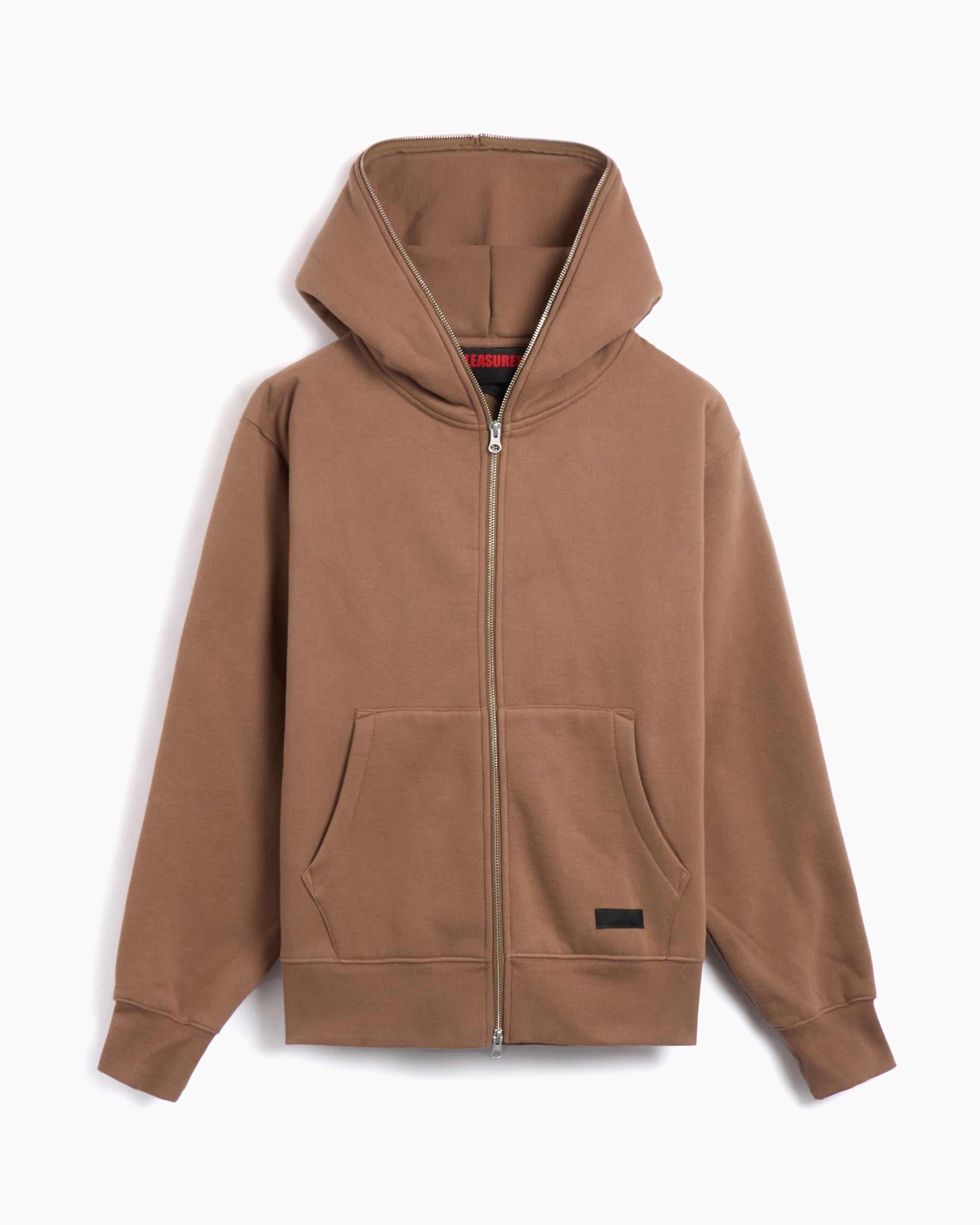 Sweatshirts Pleasures Dragon Zip Men's Hoodie Men's Zip-Up Sweatshirt - P24W032-BROWN