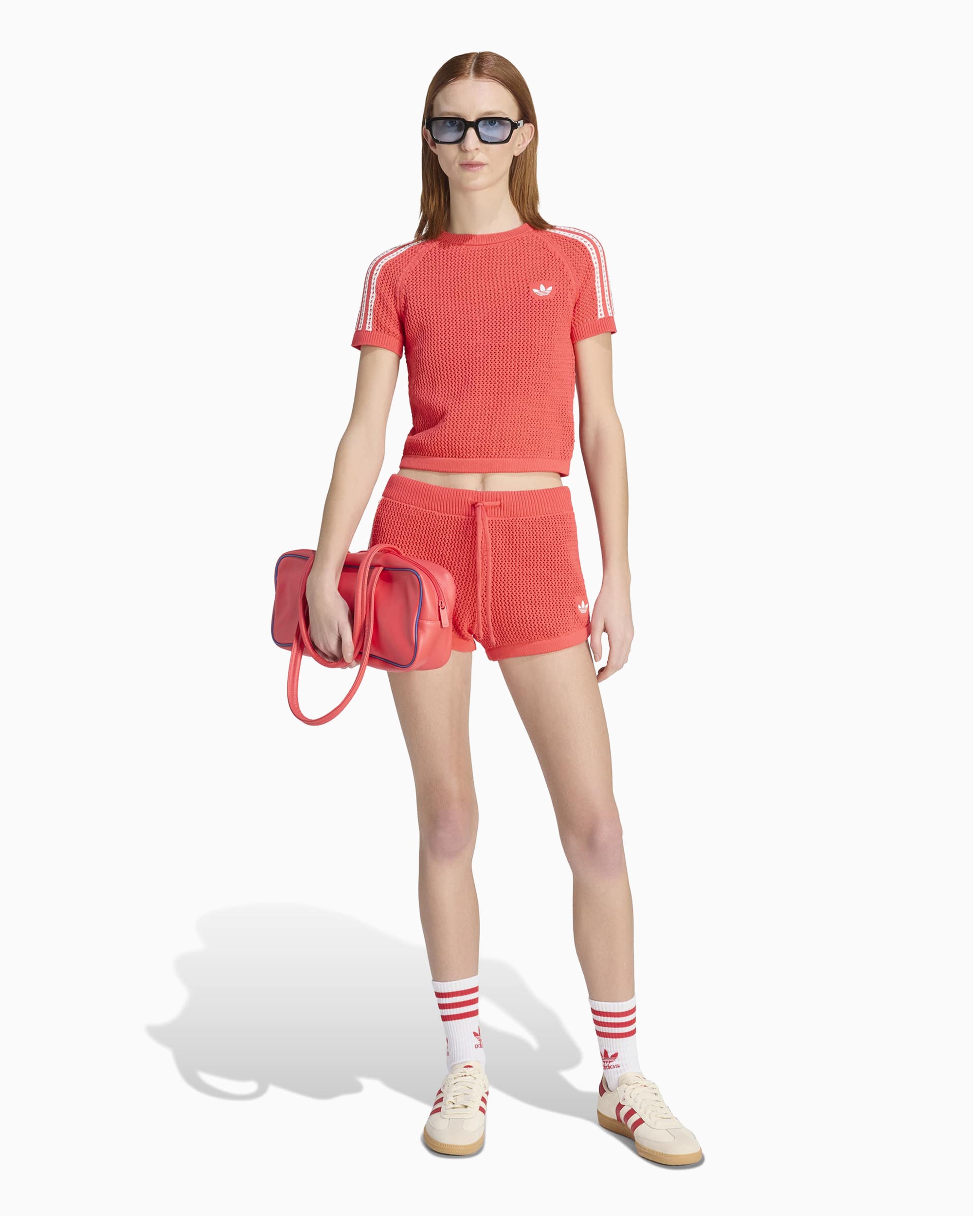 T-Shirts adidas Originals Cali Crochet Crop Women's T-Shirt - KC6482