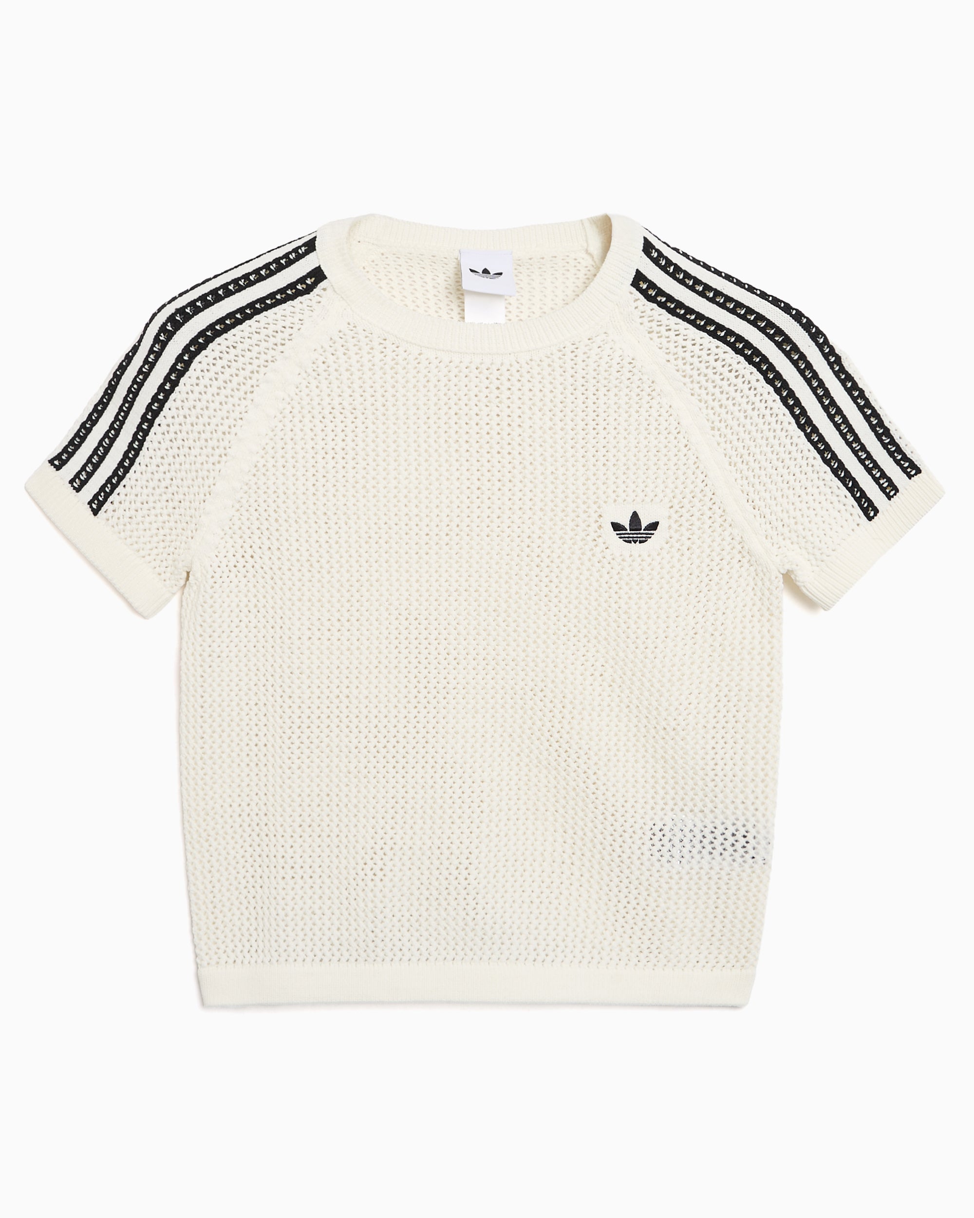 T-Shirts adidas Originals Knitted Crochet Cali Logo Crop Women's T-Shirt - KE0200