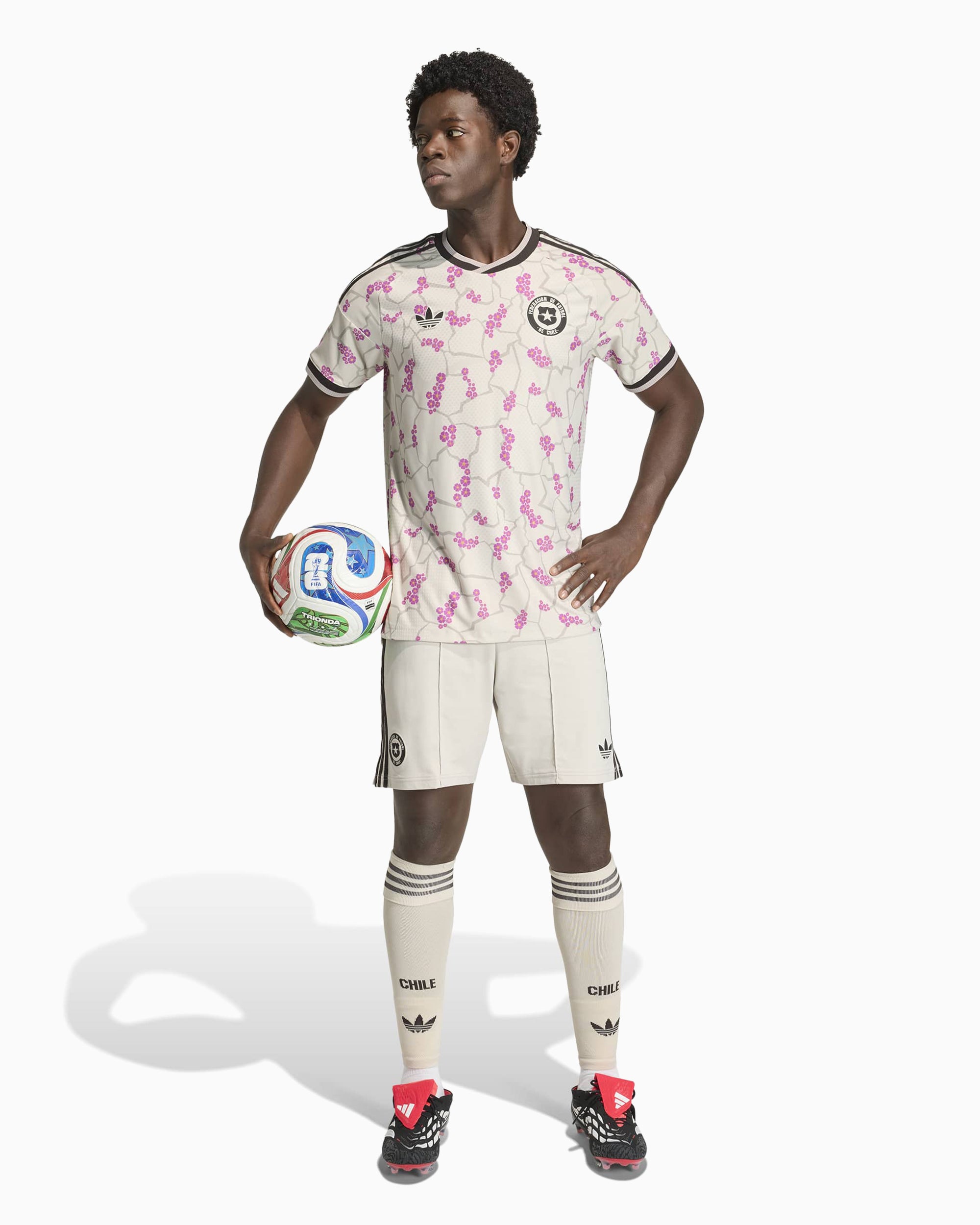 T-Shirts adidas Originals Republic of Chile Football Logo Visitor 2026 Men's Jersey T-Shirt - KC6088