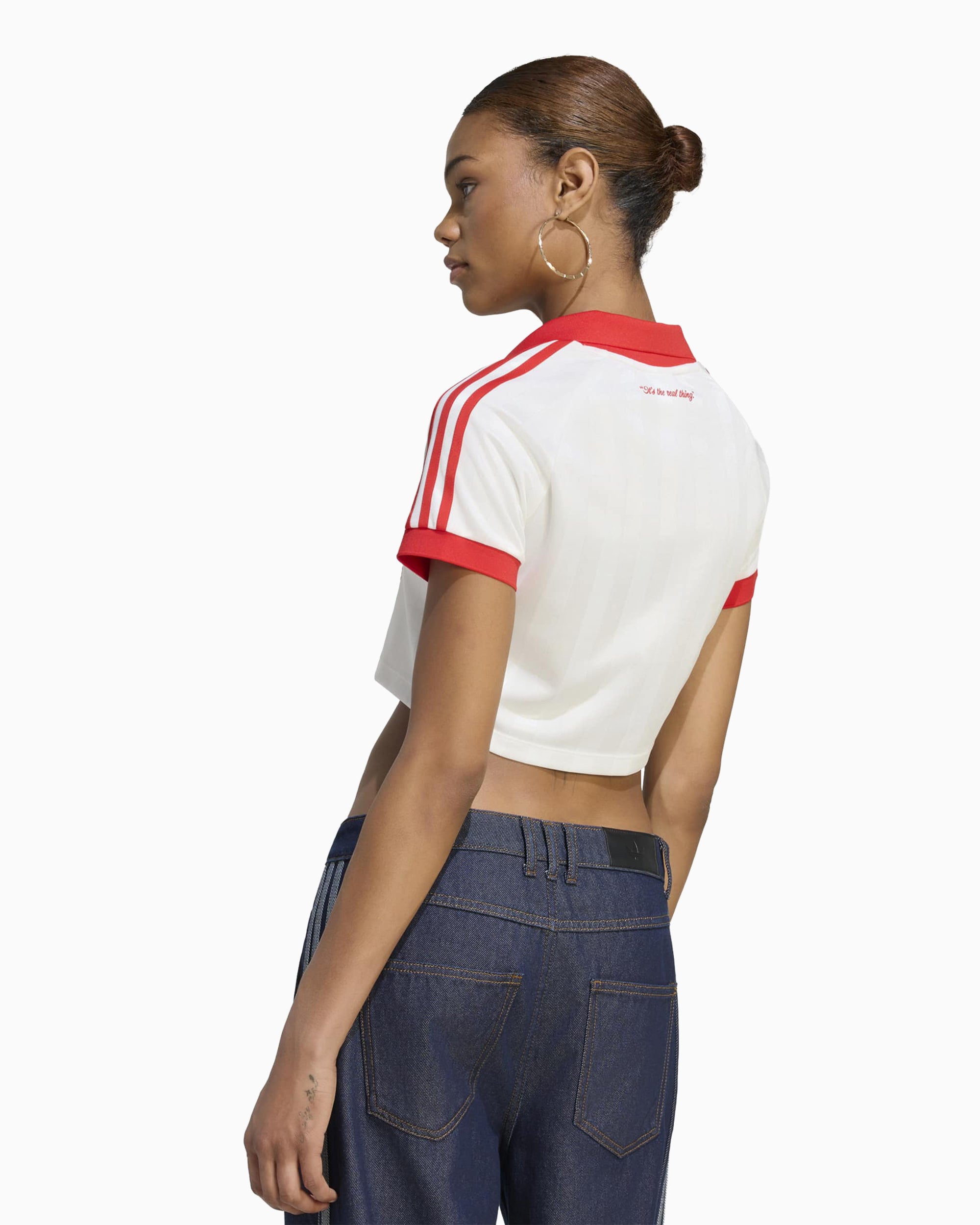 T-Shirts adidas Originals x Coca-Cola Logo Crop Women's Jersey T-Shirt - KY7571
