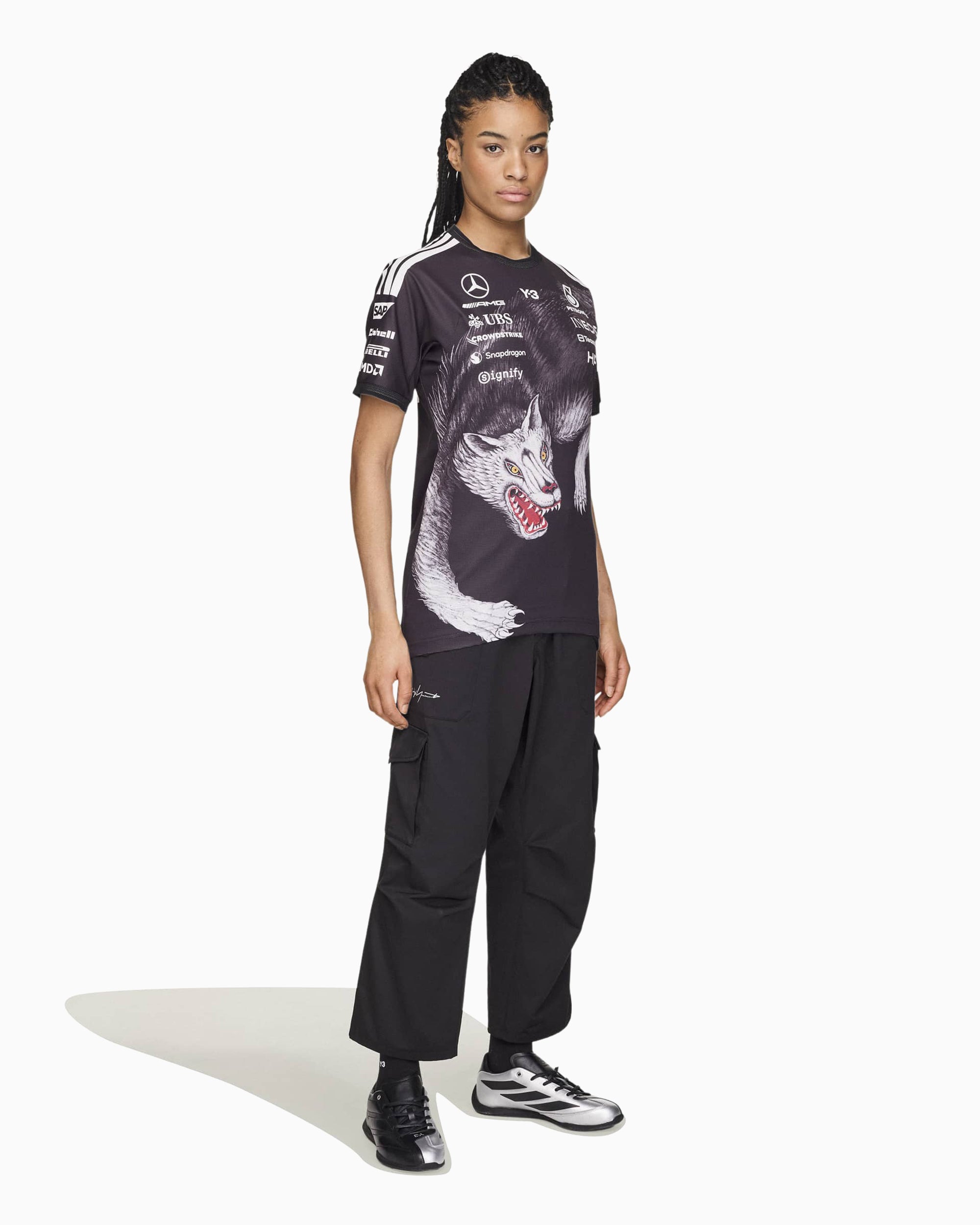 T-Shirts adidas Y-3 x Mercedes AMG Petronas Team F1 "Driver" Graphic Unisex T-Shirt - KQ9844