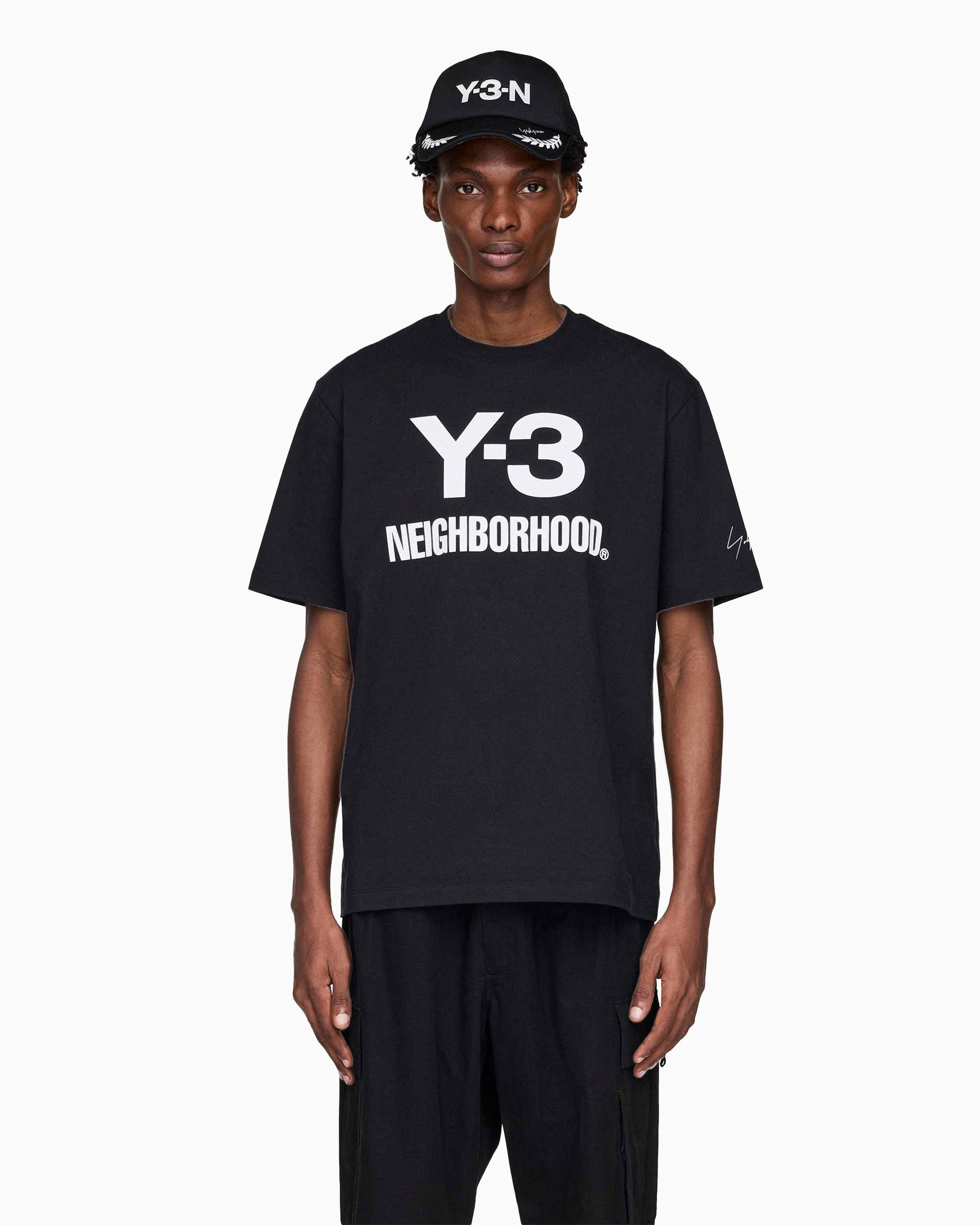 T-Shirts adidas Y-3 x Neighborhood Logo LS Logo Relaxed Men's T-Shirt - JW6999