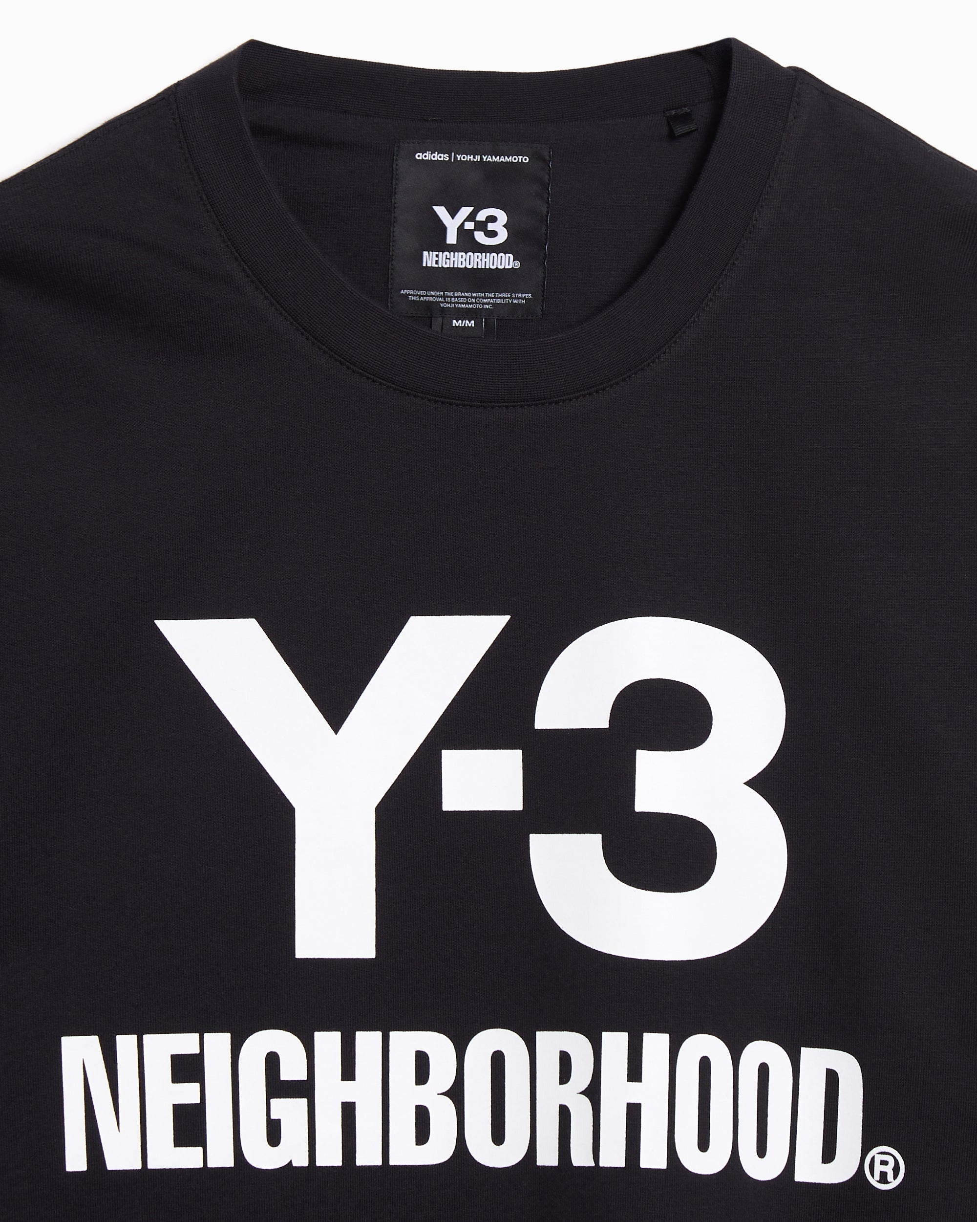 T-Shirts adidas Y-3 x Neighborhood Logo LS Logo Relaxed Men's T-Shirt - JW6999