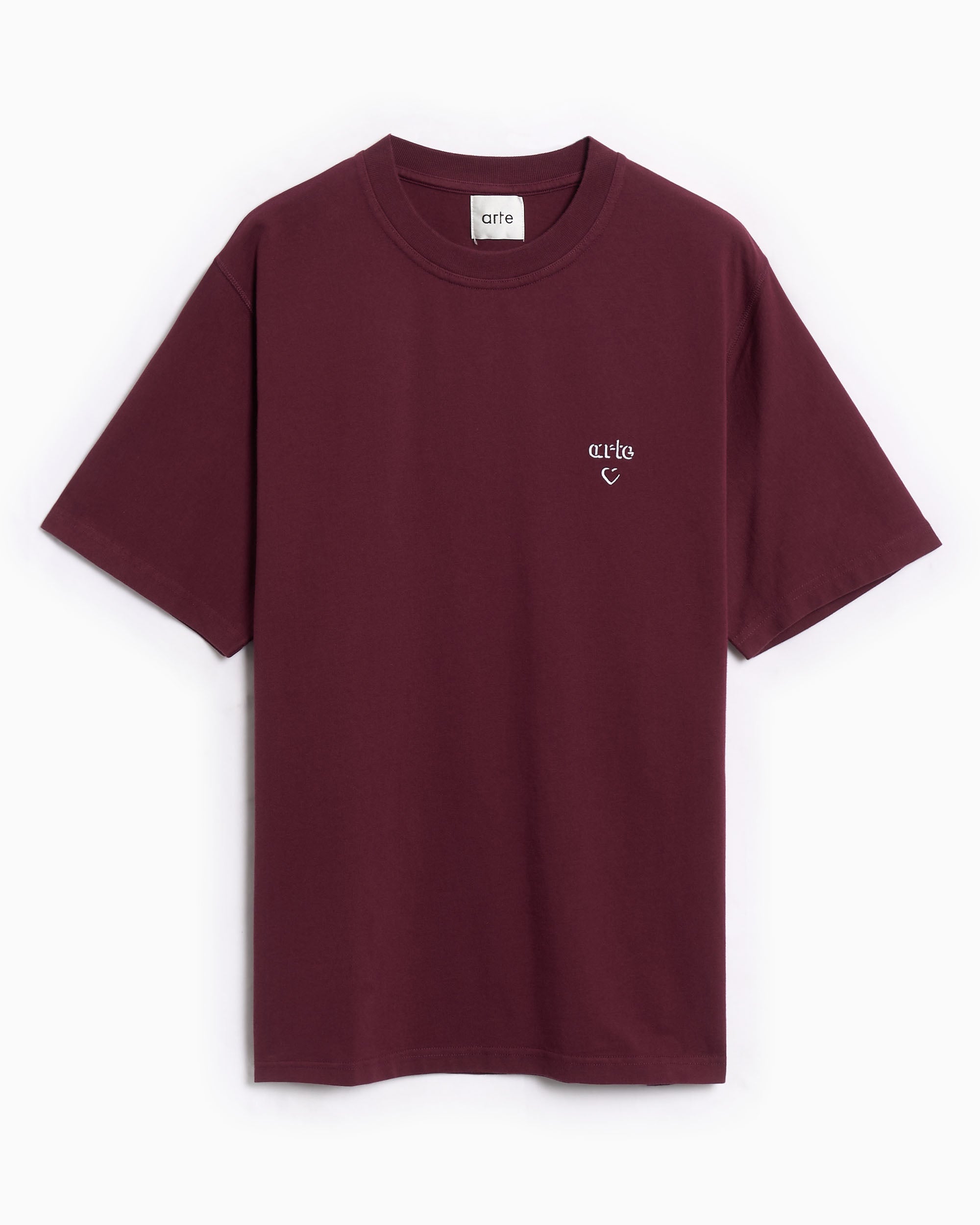 T-Shirts Arte Antwerp Heart Relaxed Men's T-Shirt - AW25-104T-Bordeaux