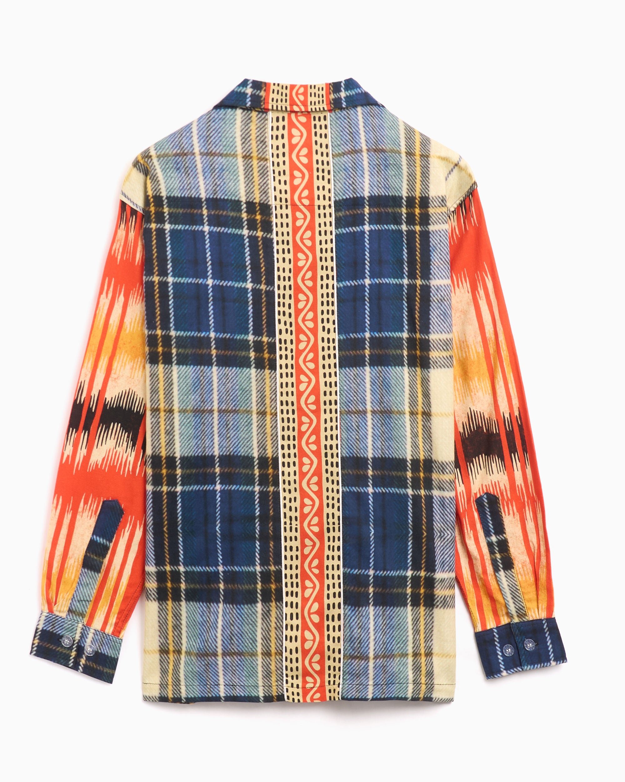 T-Shirts DEVÁ STATES Ikat Men's Long Sleeve Linen Shirt Men's T-Shirt - DSB4M203F24
