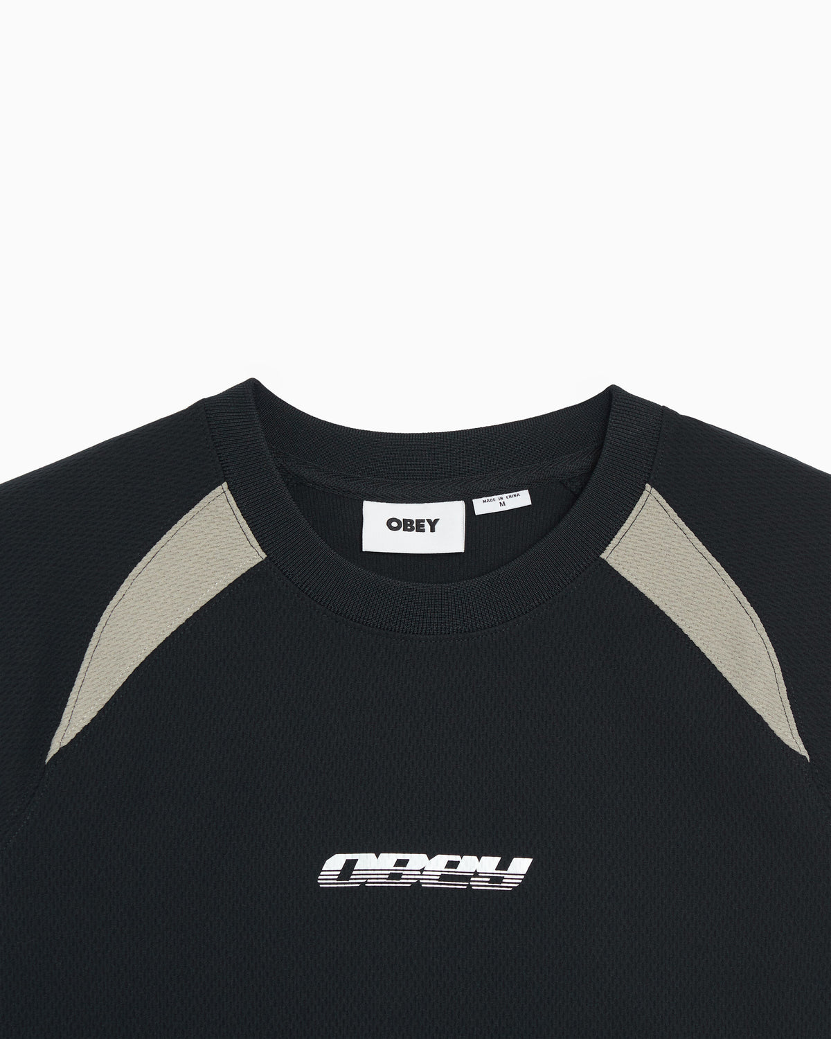 T-Shirts OBEY Clothing Delta Graphic Long-Sleeved Relaxed Men's T-Shirt - 131030154-BKM