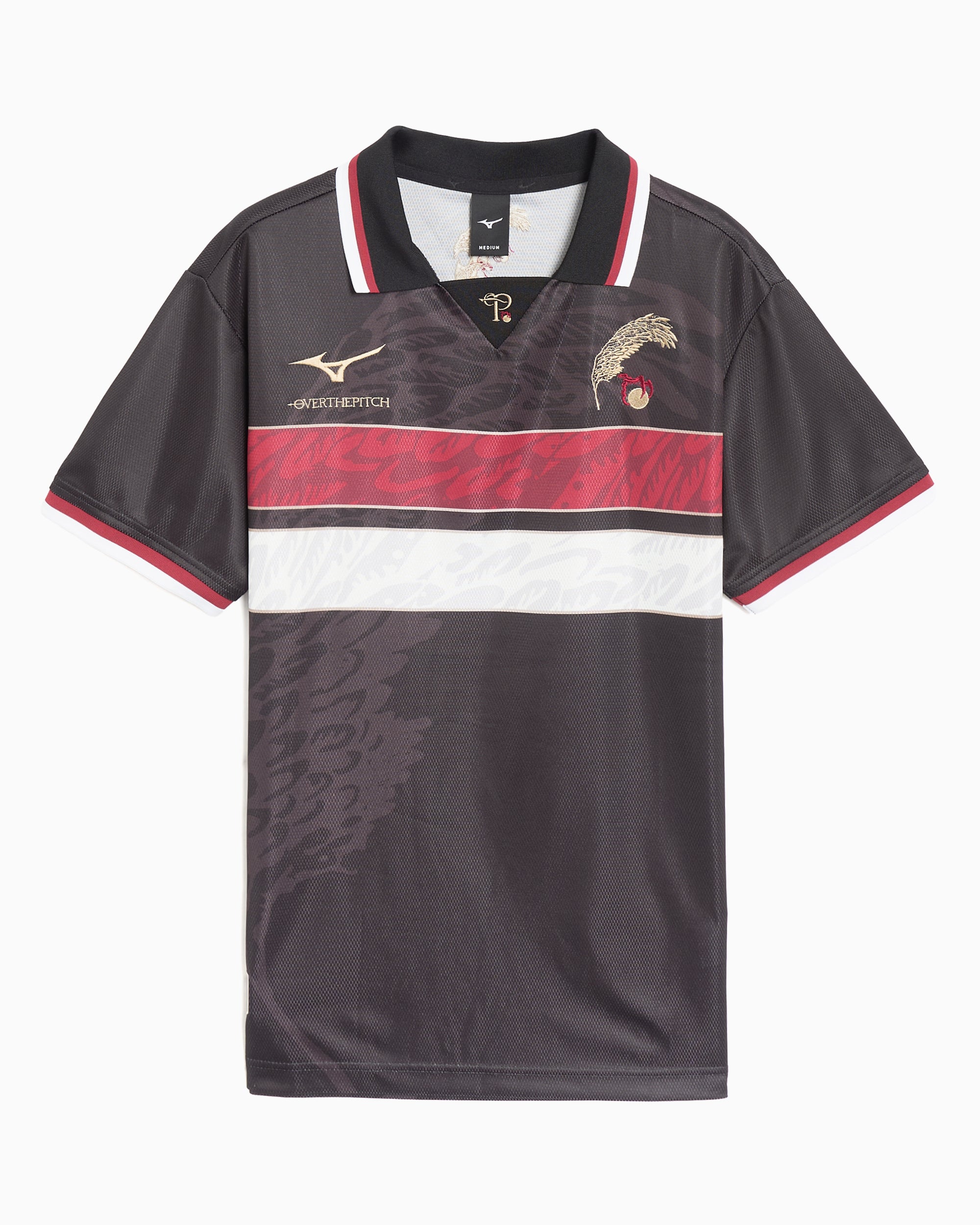 T-Shirts OVER THE PITCH x Mizuno Football Logo Men's Jersey T-Shirt - 32TPAI0009
