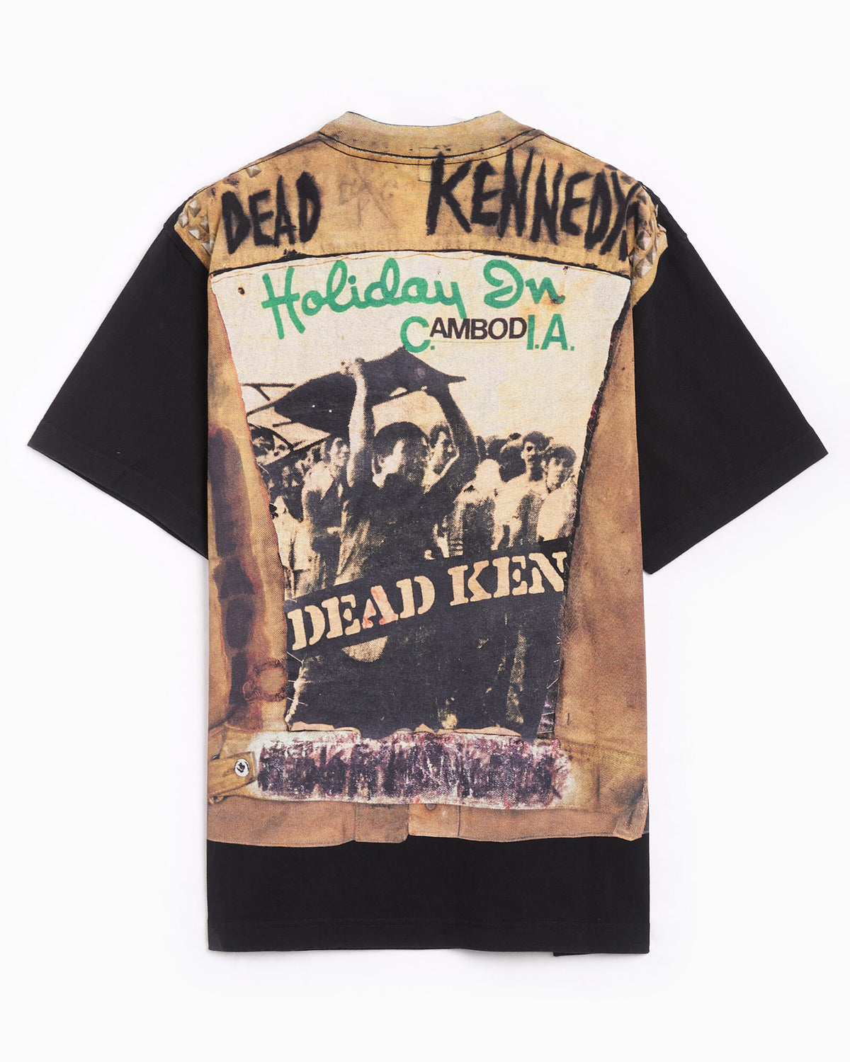 T-Shirts Pleasures x Dead Kennedys "Vest" Graphic Boxy Men's T-Shirt - P26FDK007-BLACK