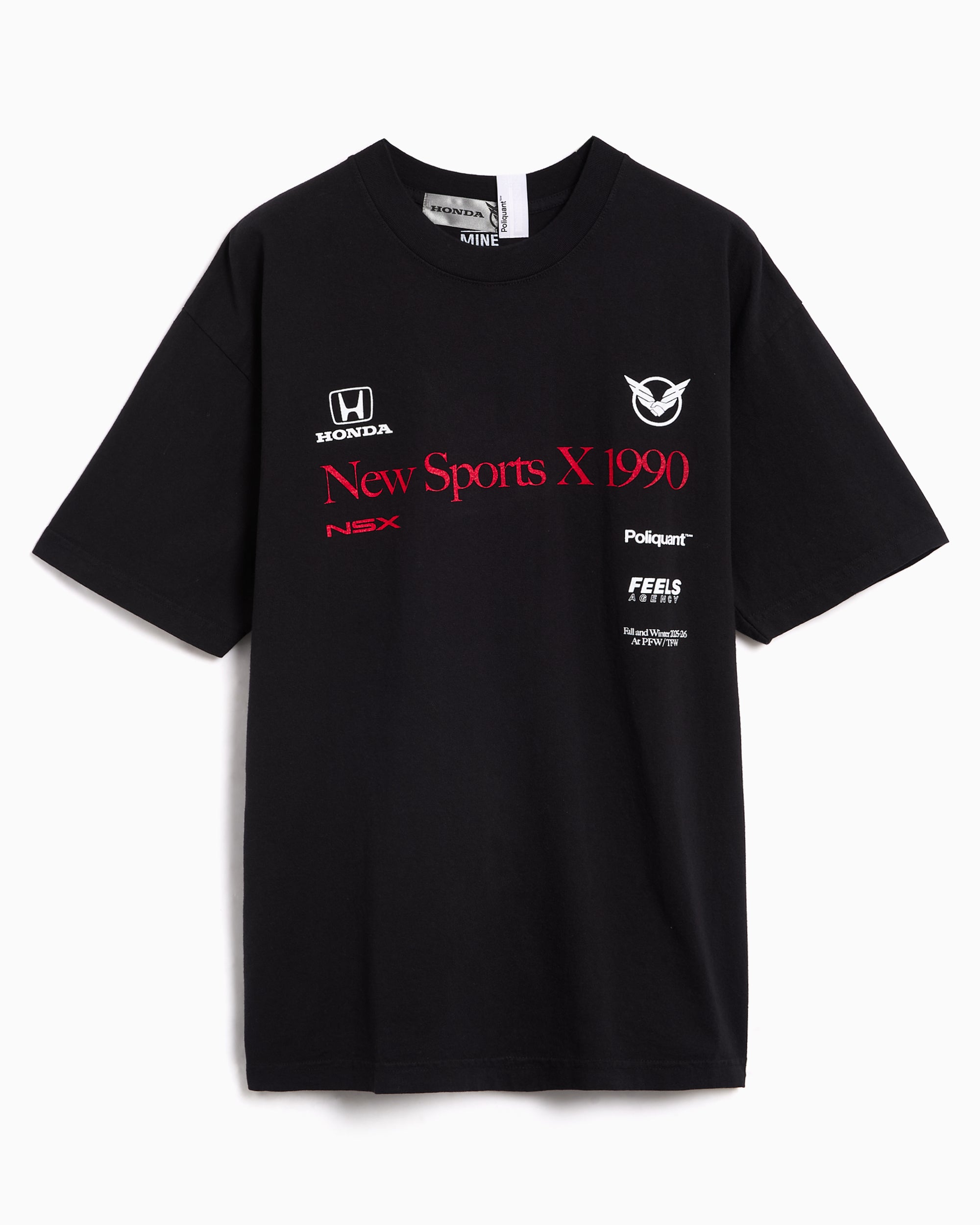 T-Shirts Poliquant The New Sports X 1990 Limited Edition Graphic Relaxed Men's T-Shirt - 2502023-BLACK