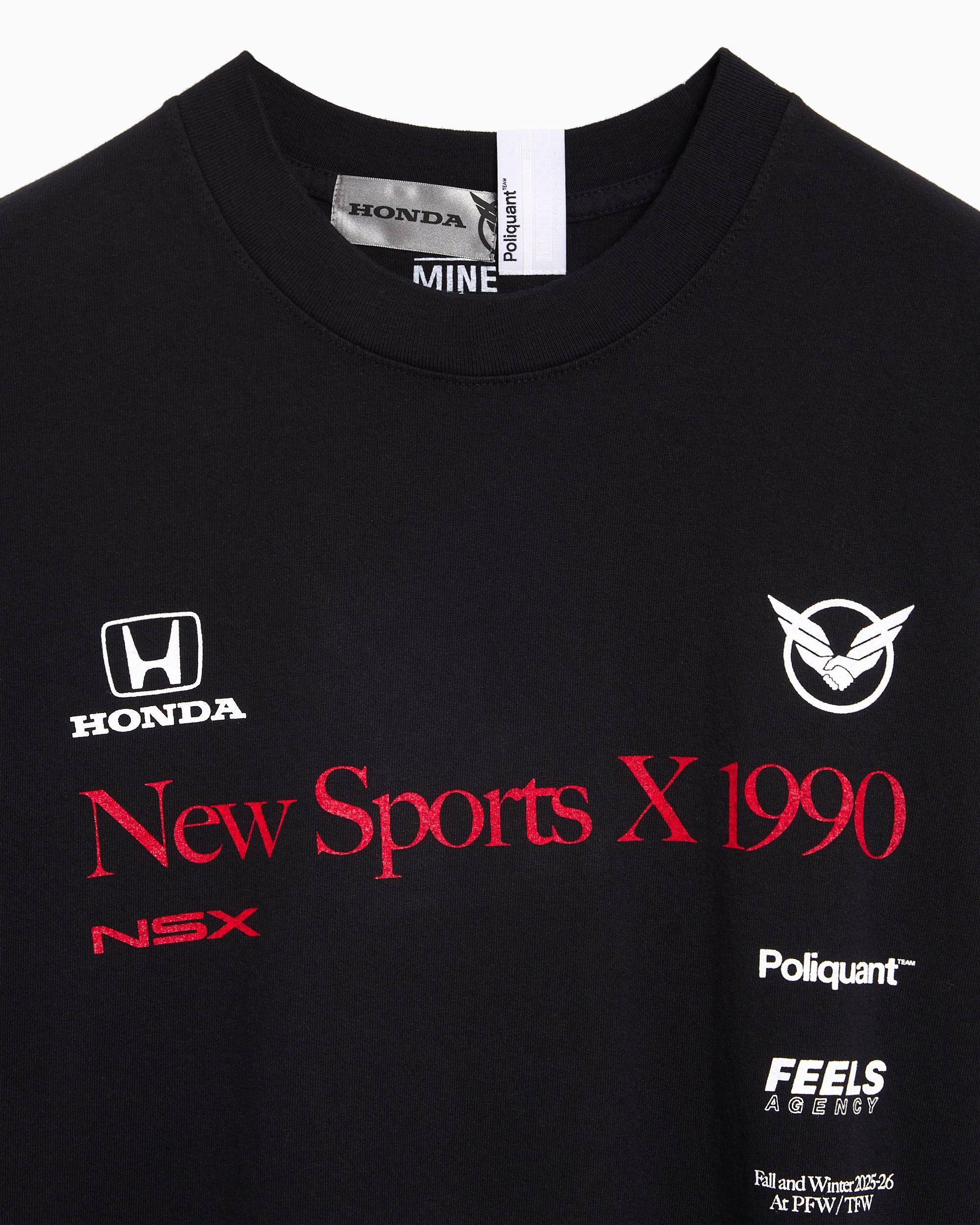 T-Shirts Poliquant The New Sports X 1990 Limited Edition Graphic Relaxed Men's T-Shirt - 2502023-BLACK
